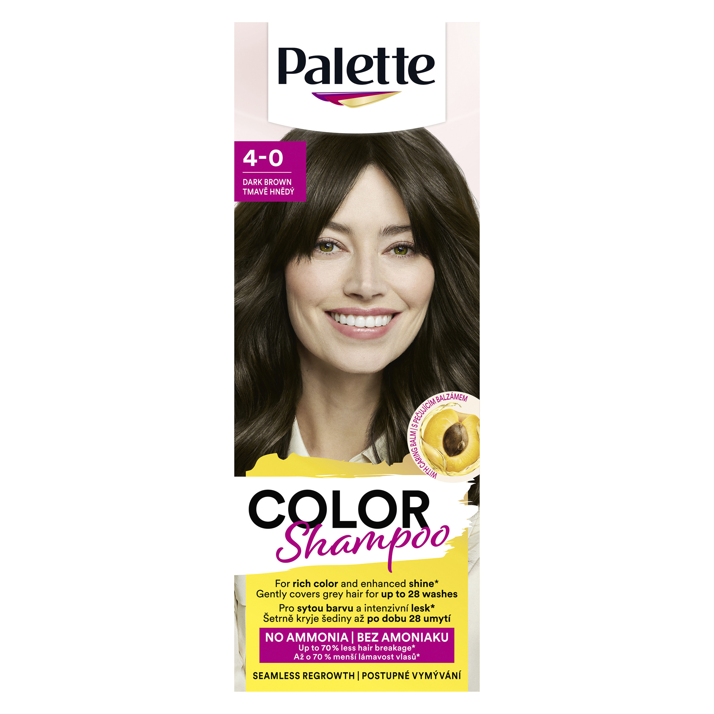 Barva na vlasy Color Shampoo 4-0 Tmavě hnědý