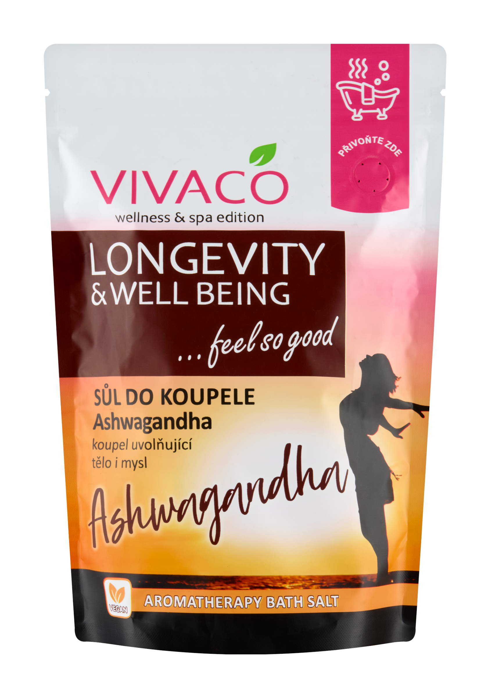 Sůl do koupele ashwagandha Longevity & Well-Being