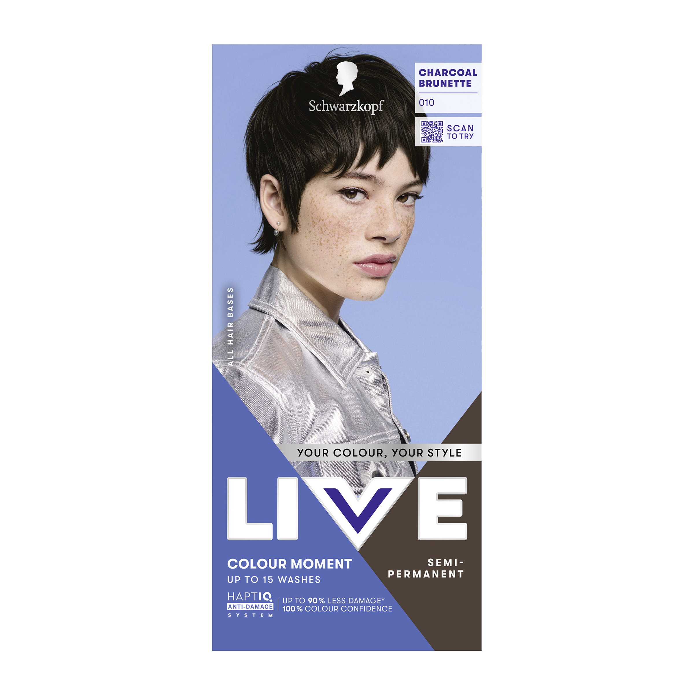 Barva na vlasy Live Colour moment 010 Charcoal Brown