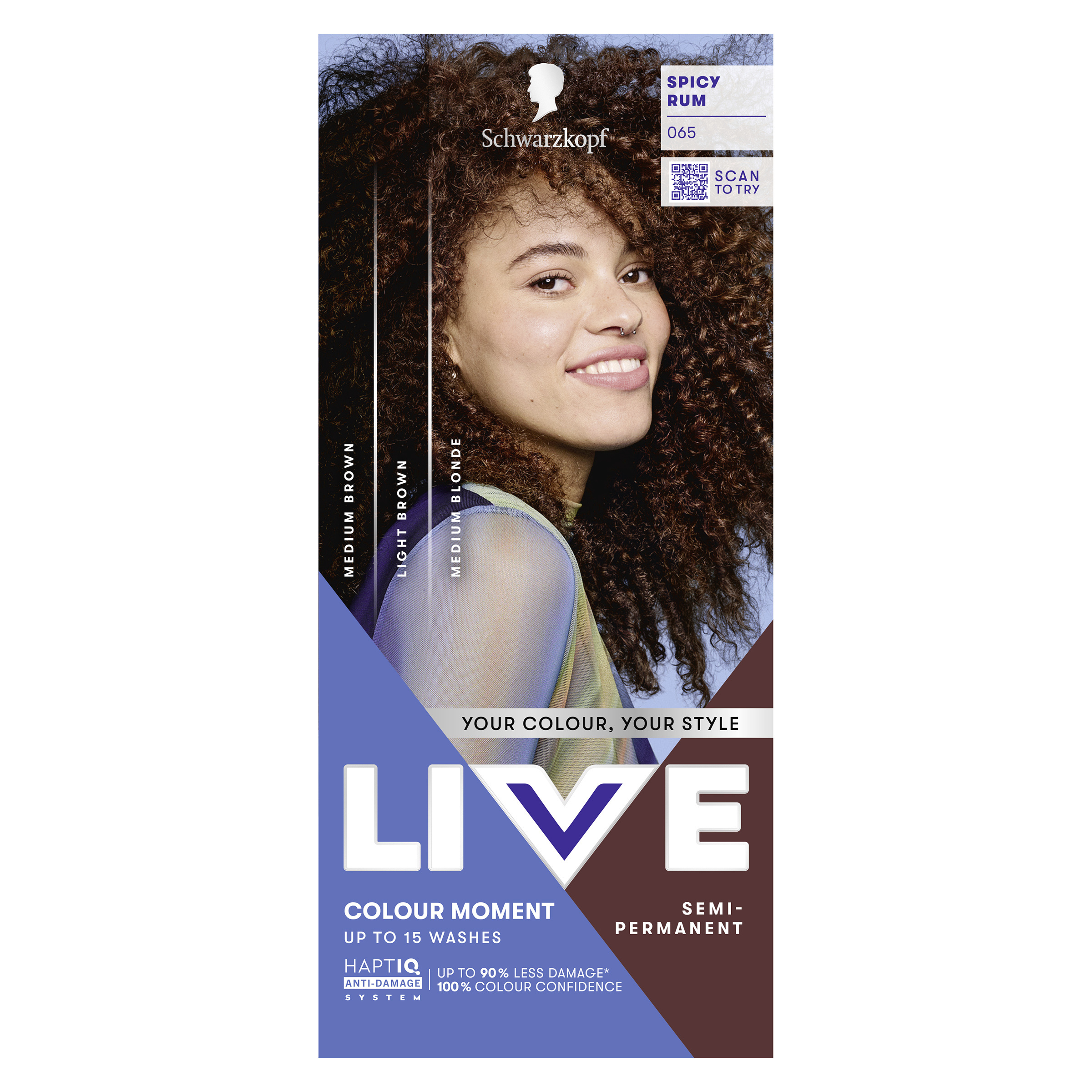 Schwarzkopf Barva na vlasy Live Colour moment 065 Spicy rum