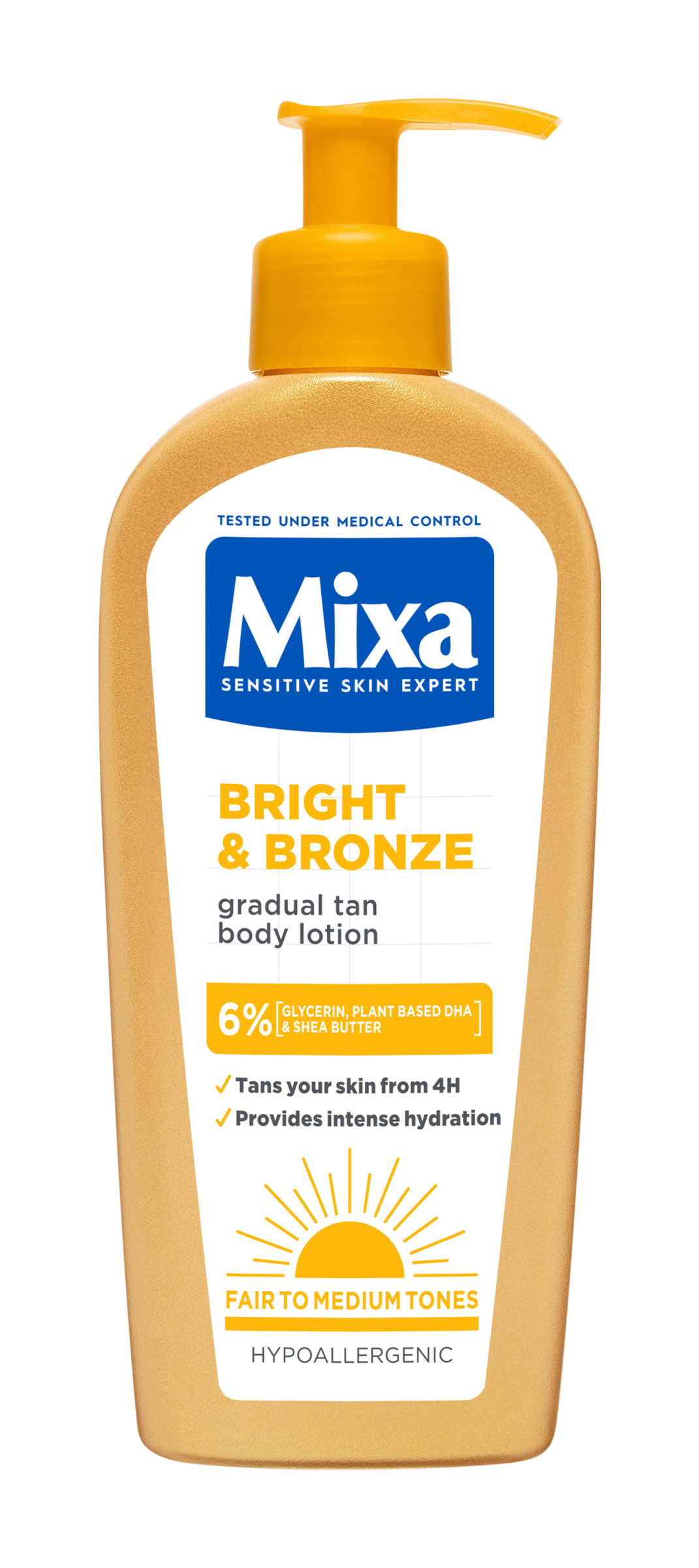 Mixa Tělové mléko Niacinamide Bright & Bronze 250 ml