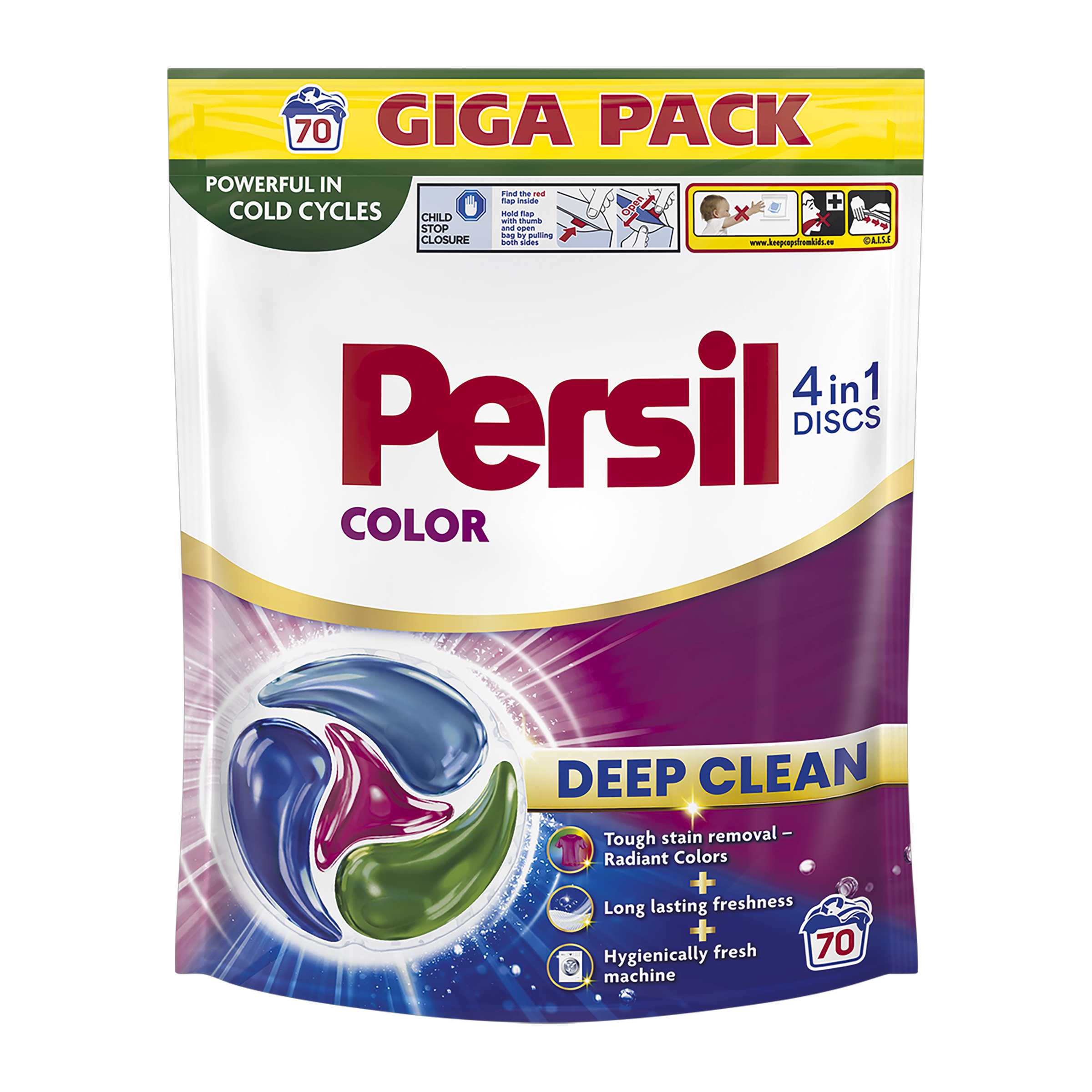Kapsle na praní Deep Clean 4v1 Discs Color 70 pd