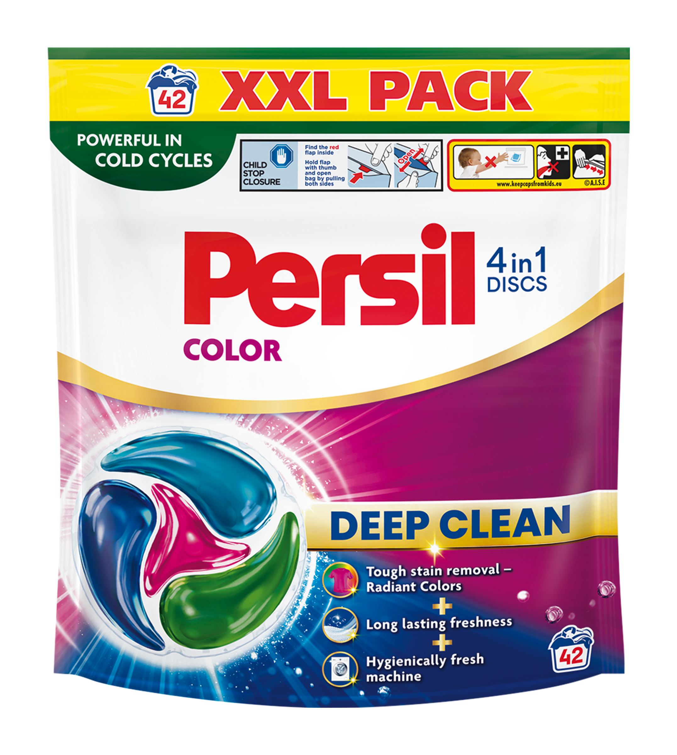 Kapsle na praní Deep Clean 4v1 Discs Color 42 pd