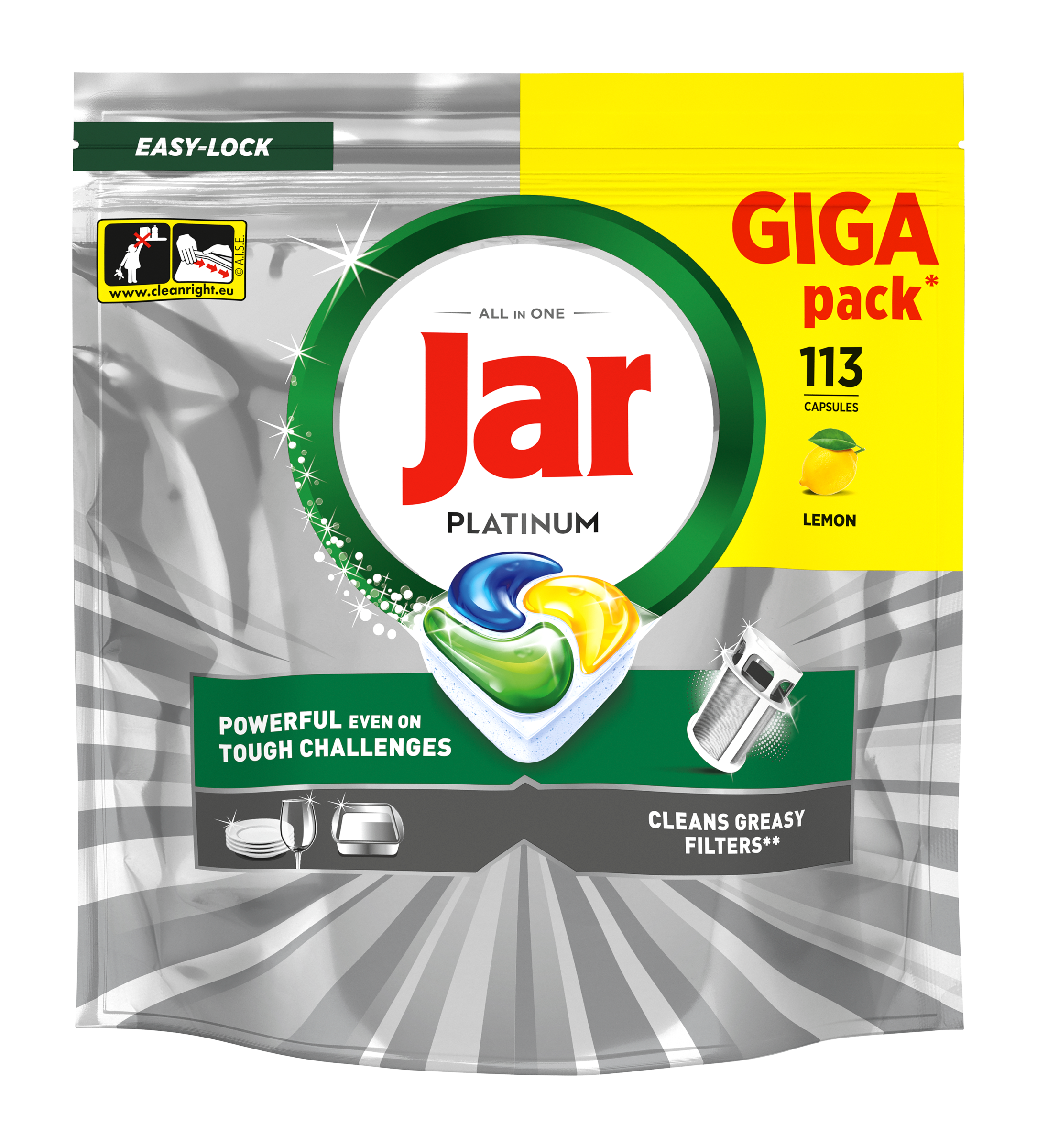 Jar Tablety do myčky Platinum All in one Lemon 113 ks 113 ks