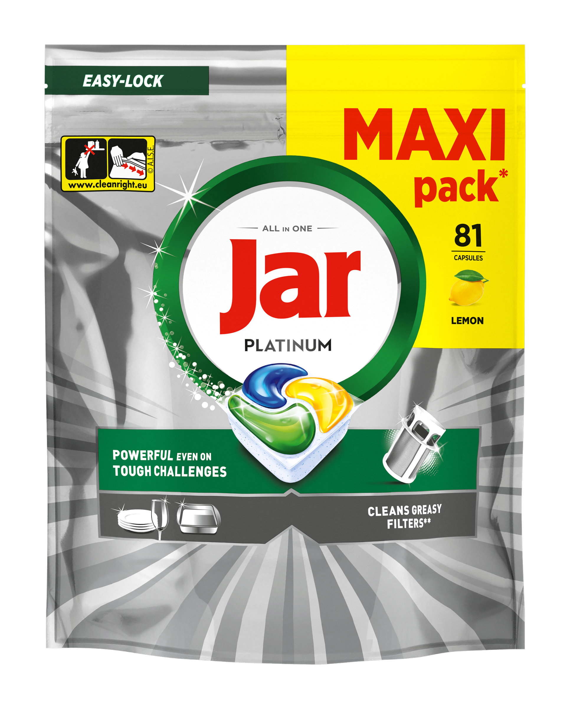 Jar Tablety do myčky Platinum All in One Lemon 81 ks 81 ks