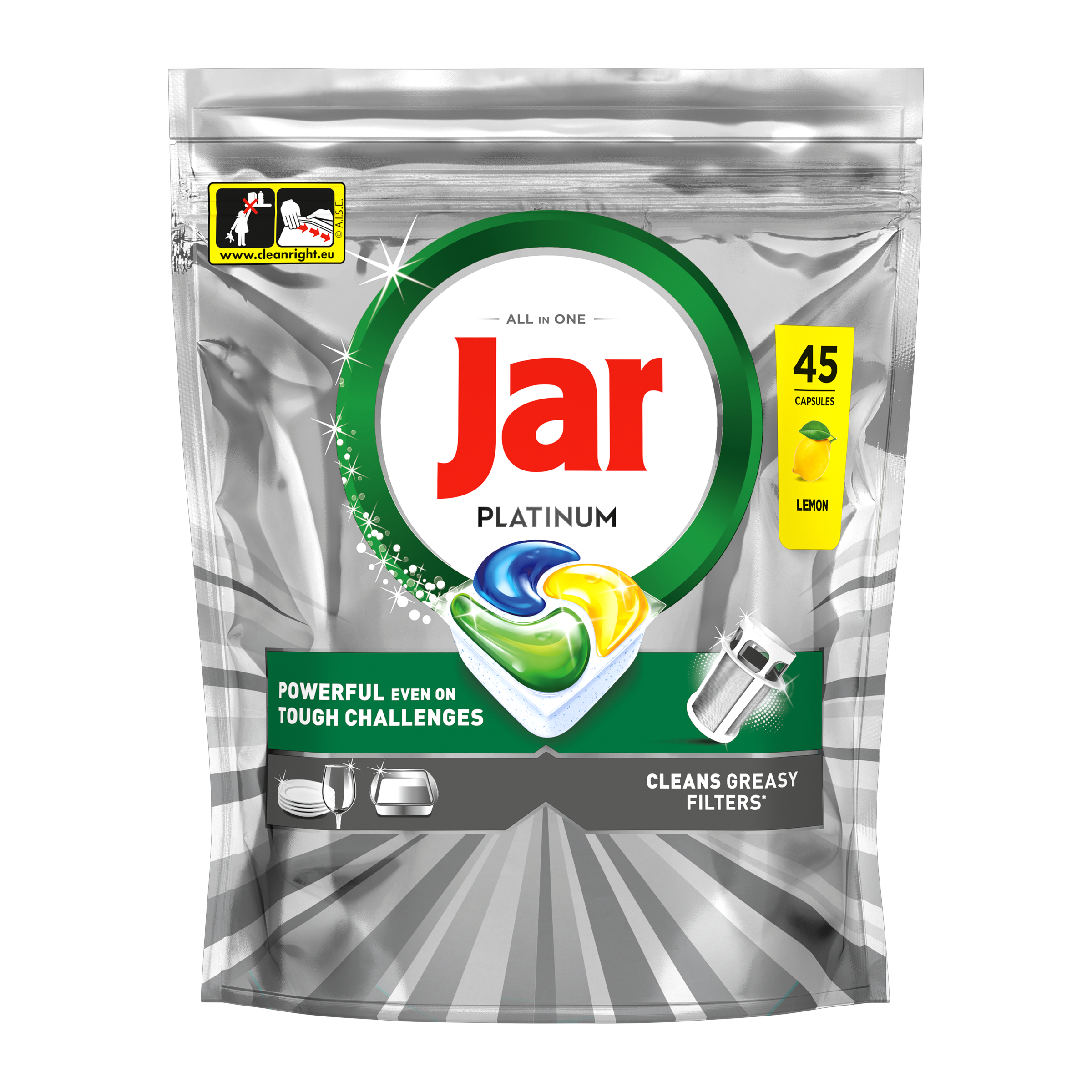 Tablety do myčky Platinum All in One Lemon 45 ks