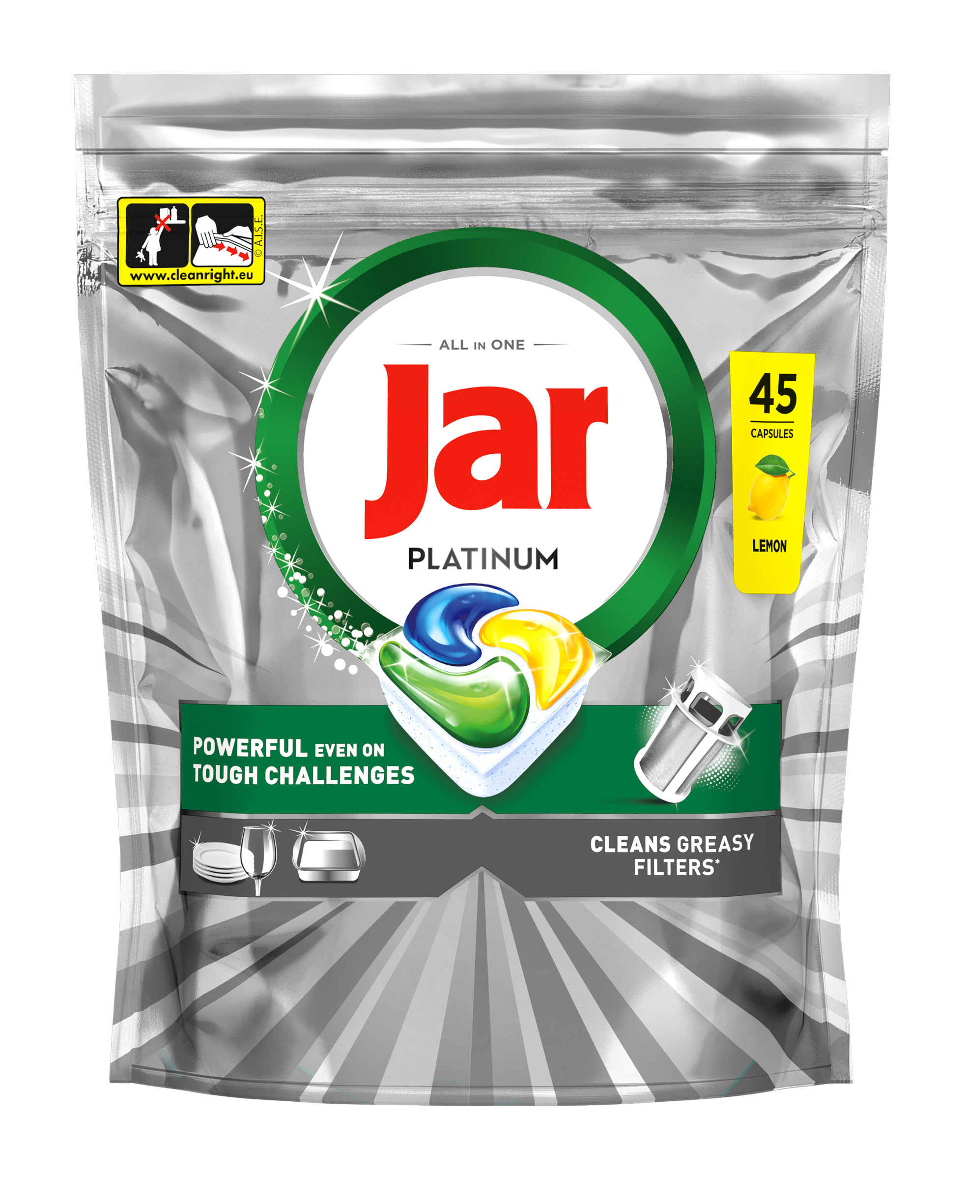 Tablety do myčky Platinum All in One Lemon 45 ks
