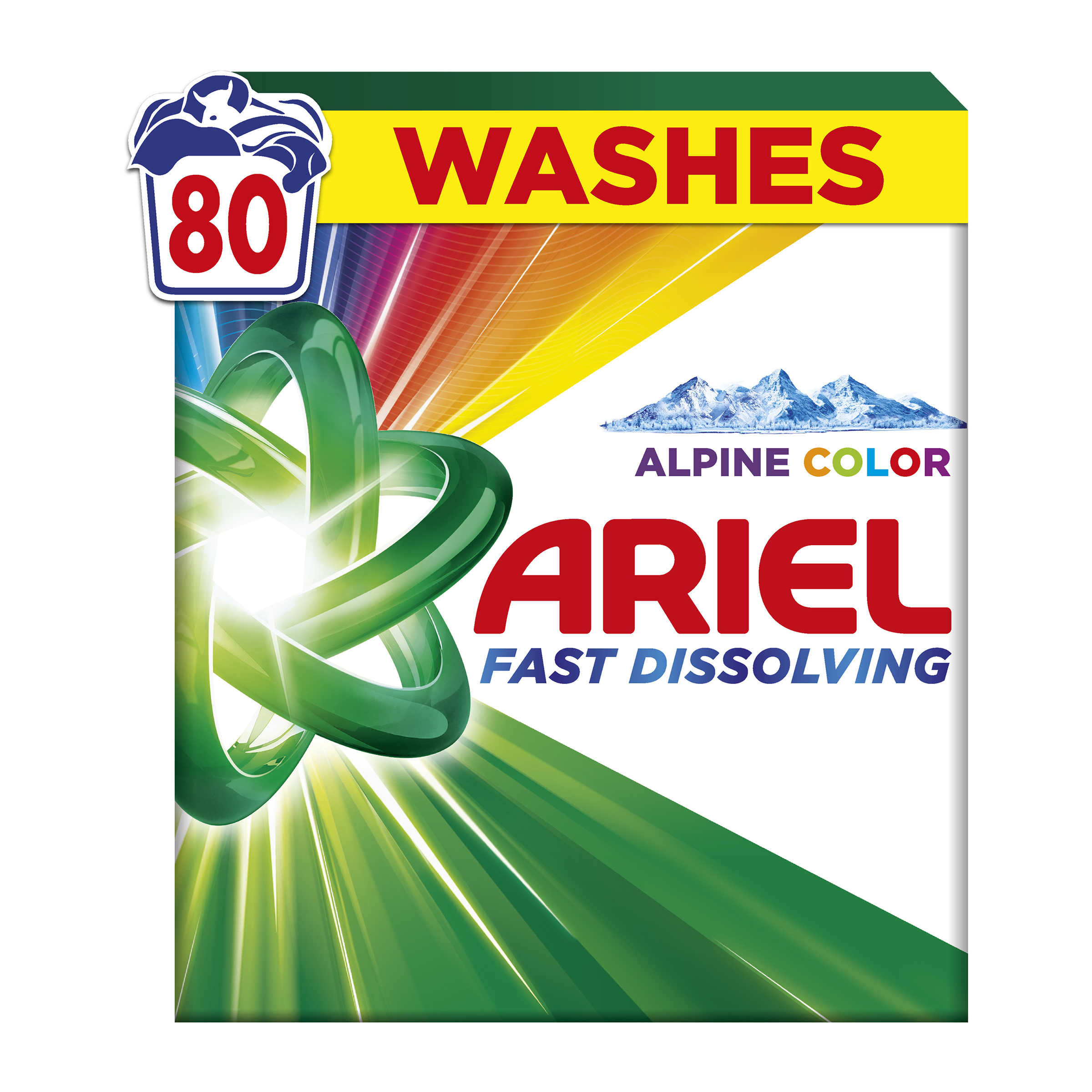 Ariel Prací prášek Alpine Color Fast Dissolving 80 pd