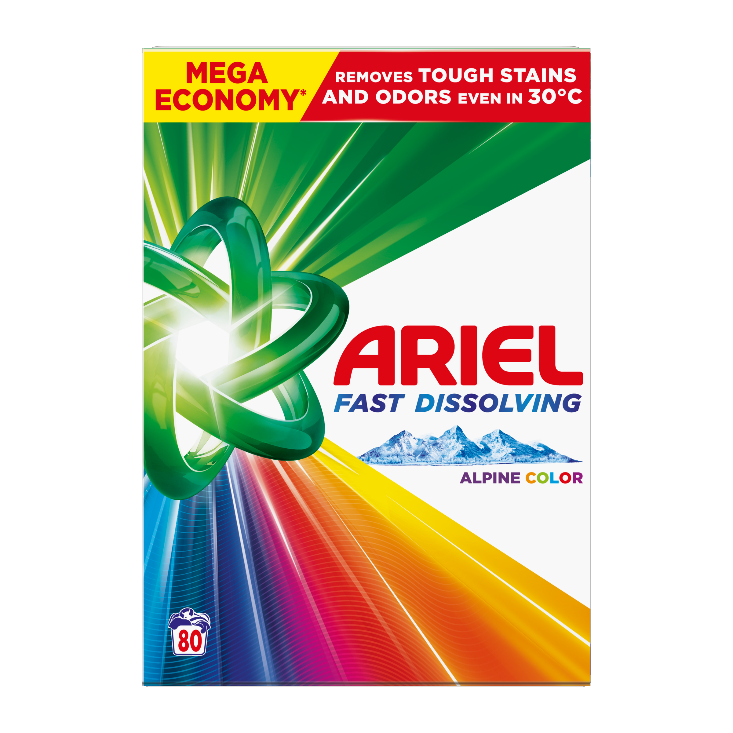 Prací prášek Alpine Color Fast Dissolving 80 pd