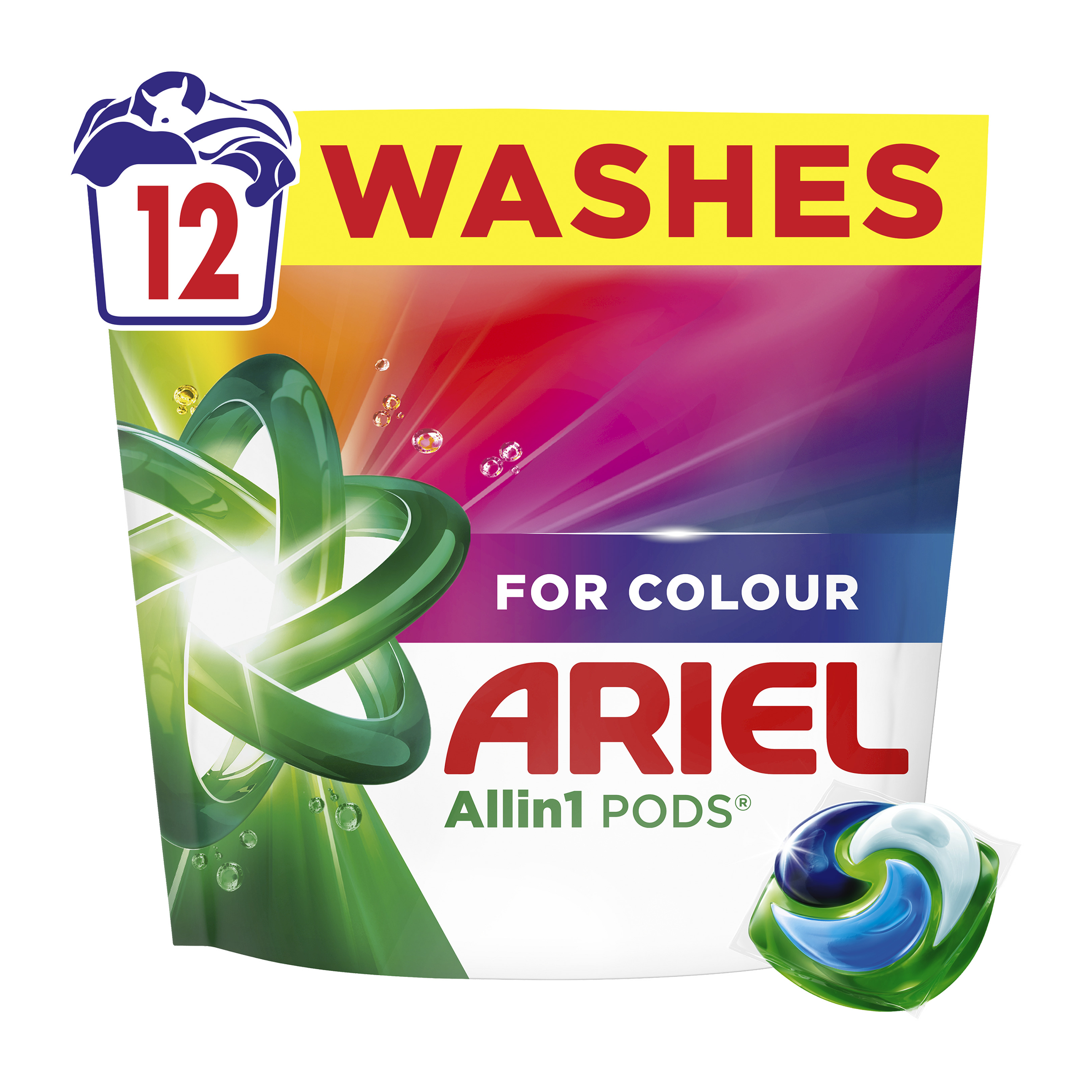 Kapsle na praní All-in-1 PODS Color 12 pd