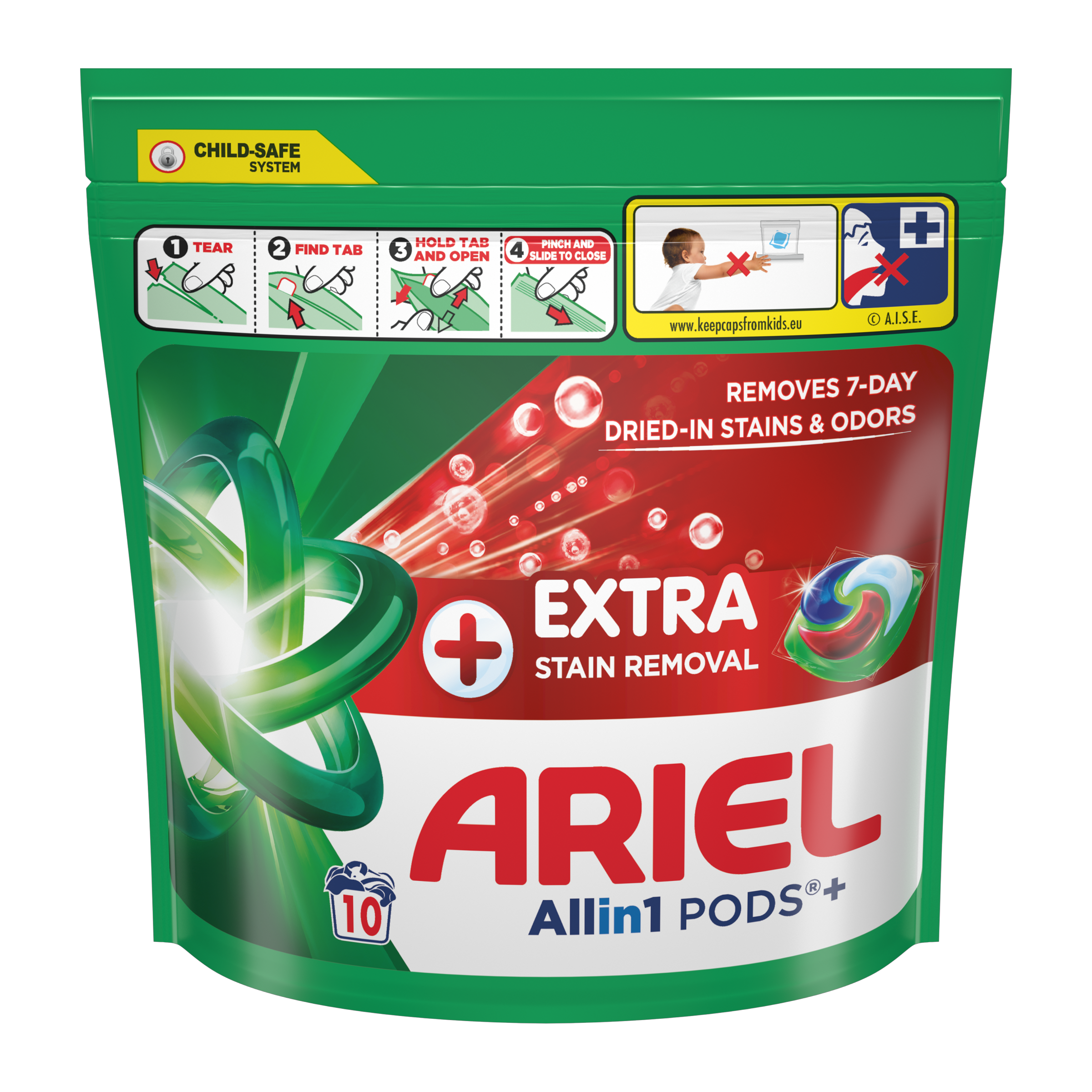 Kapsle na praní All-in-1 PODS+ Extra Stain Removal 10 pd