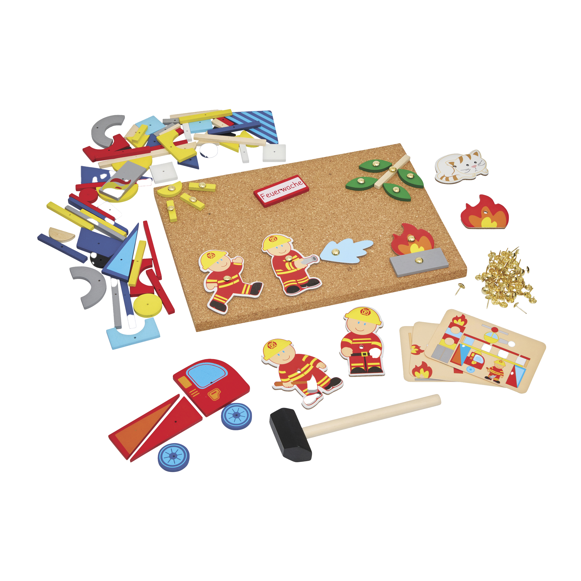 Dětská zatloukací tabulka Hasiči