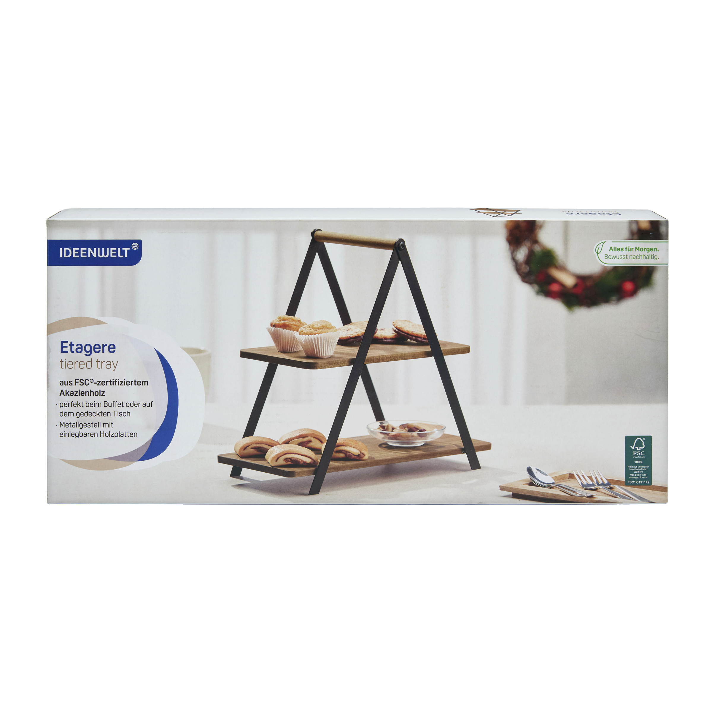 Etažér z akátového dřeva