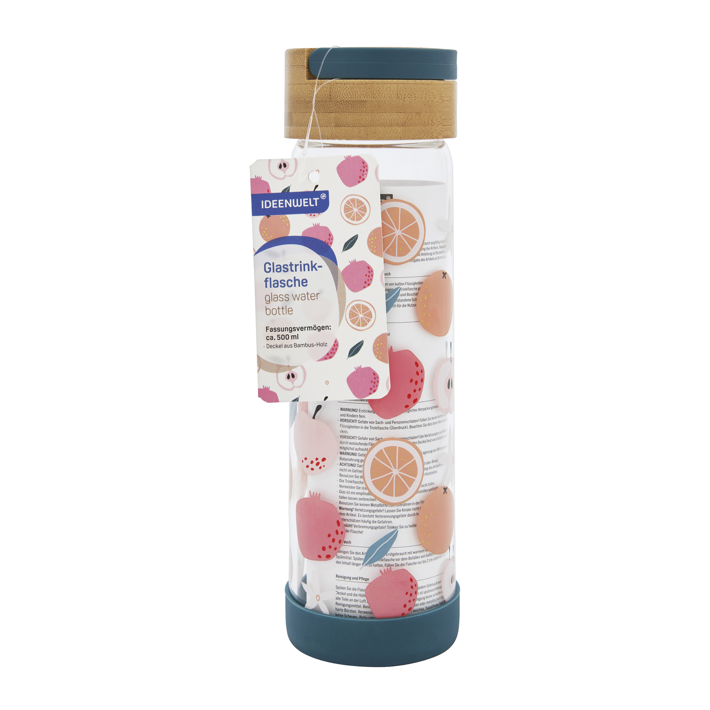 Skleněná lahev na pití 500 ml