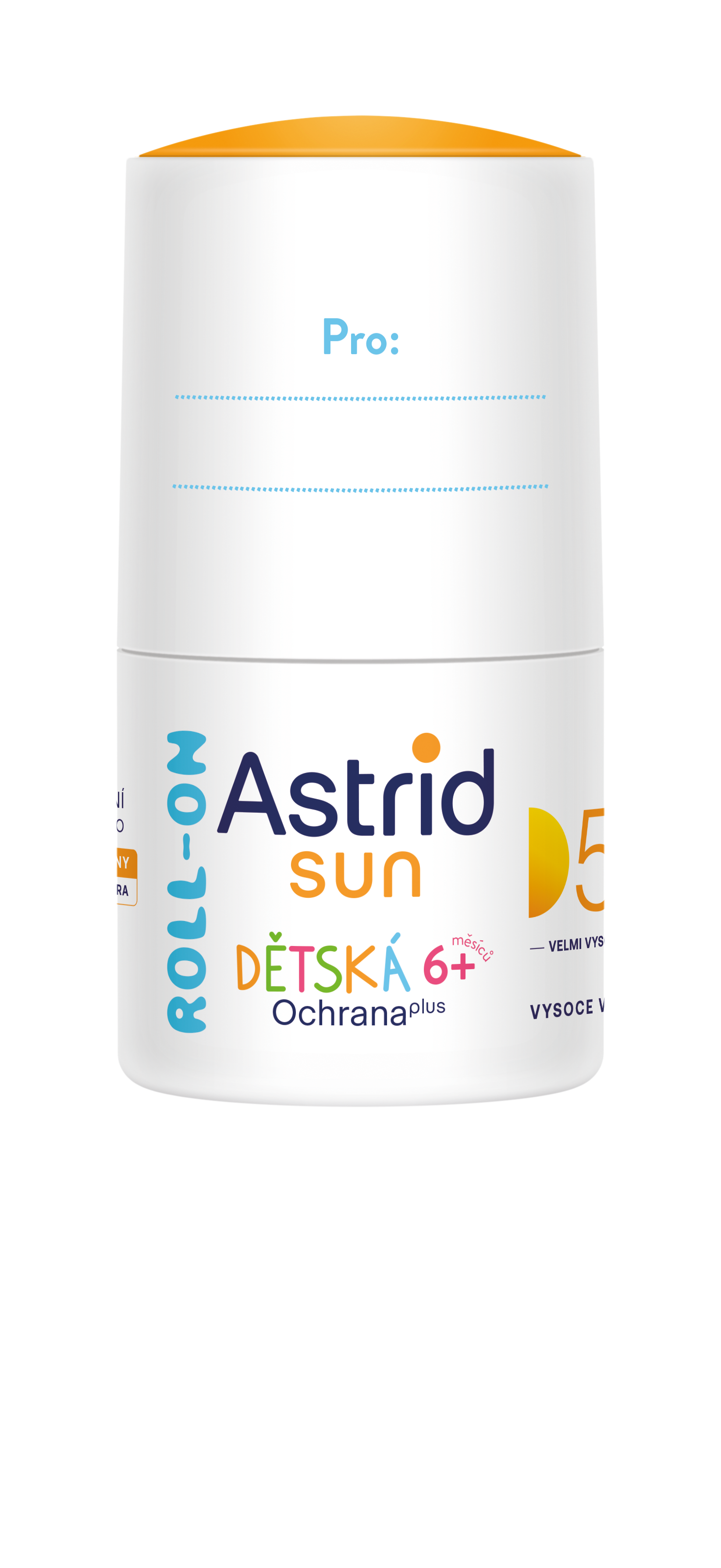 Astrid Dětské mléko na opalování roll-on SPF 50+  50 ml