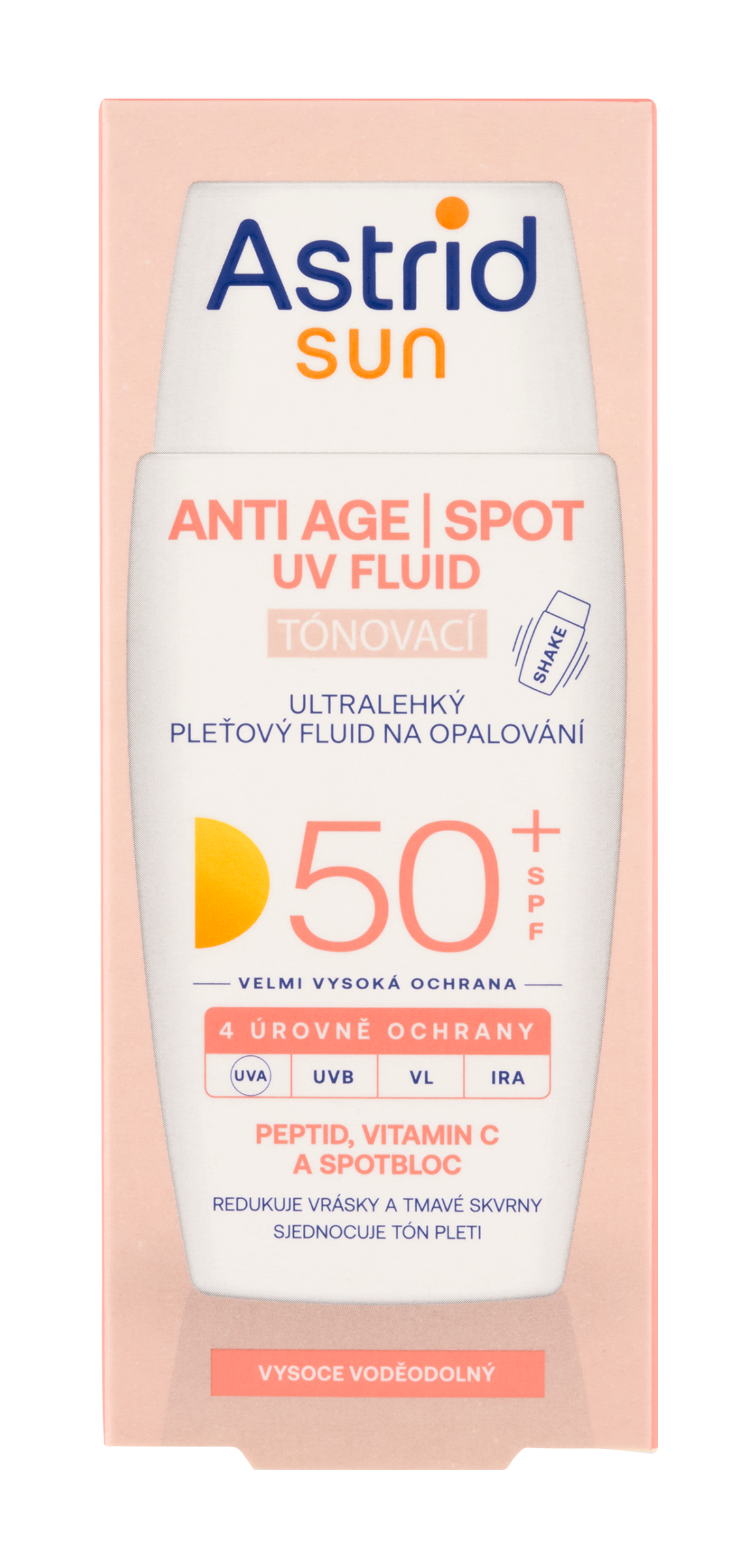 Pleťový opalovací fluid Anti age Spot Tónovací SPF50+