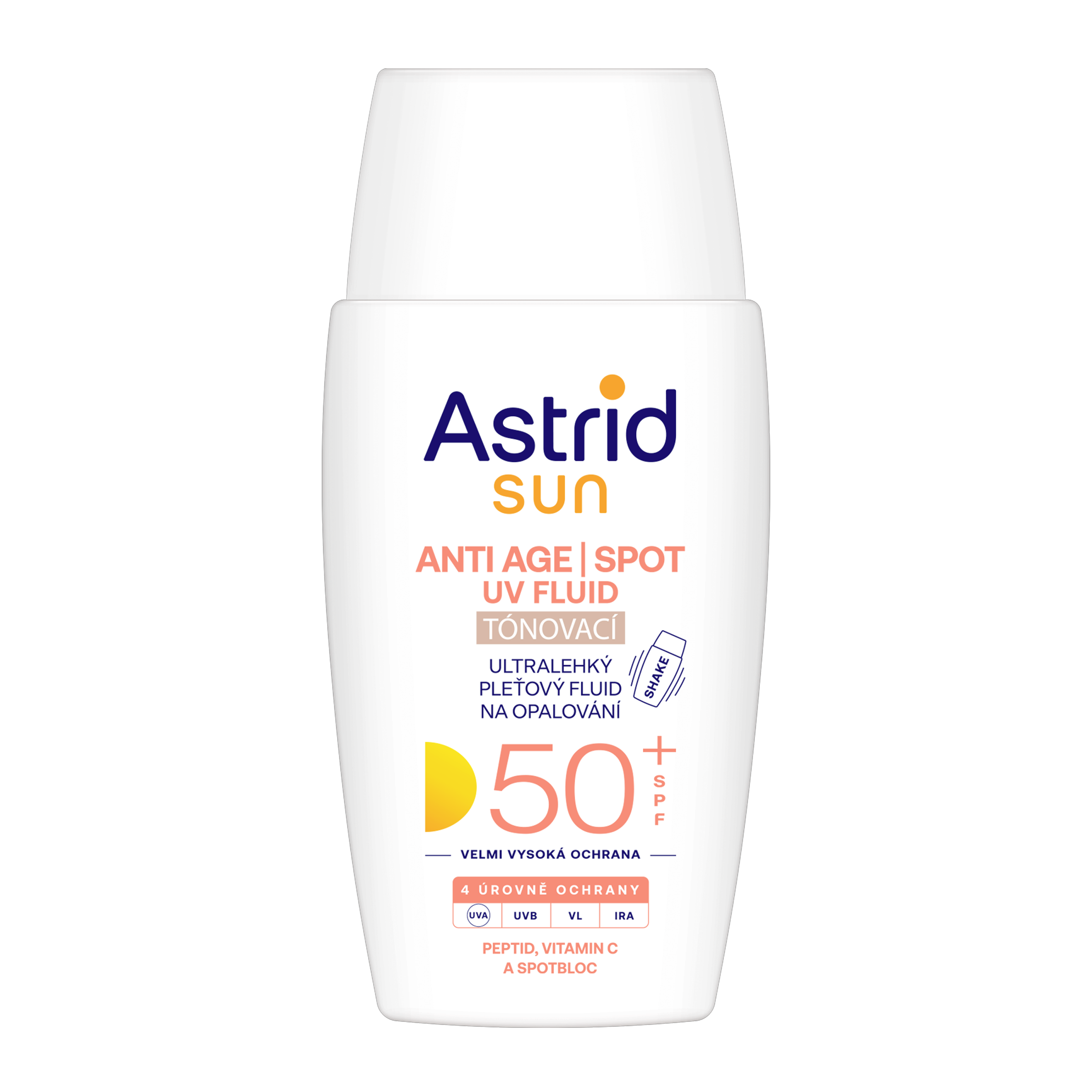 Pleťový opalovací fluid Anti age Spot Tónovací SPF50+