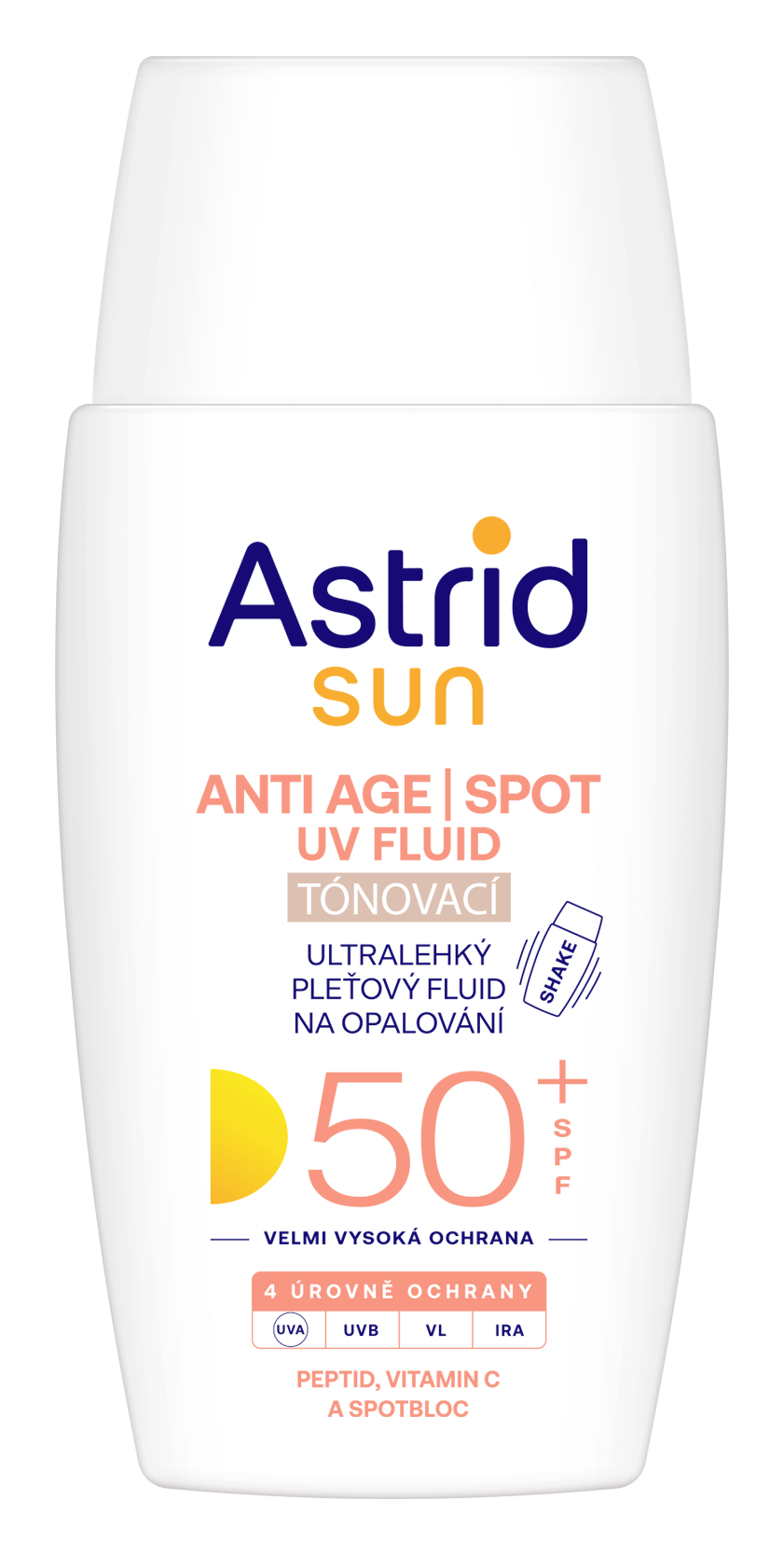 Astrid Pleťový opalovací fluid Anti age Spot Tónovací SPF50+ 40 ml