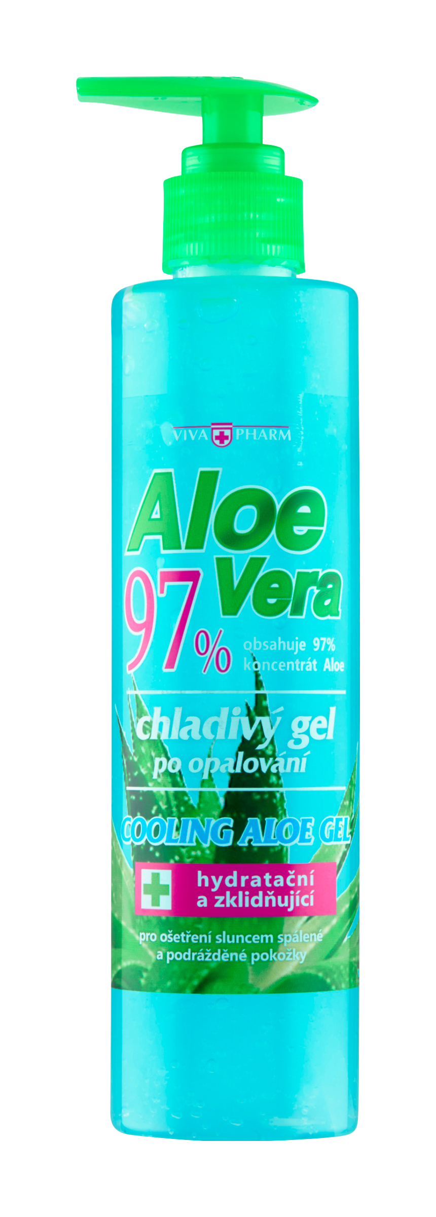 Vivapharm Chladivý gel po opalování Aloe vera 97 % 250 ml