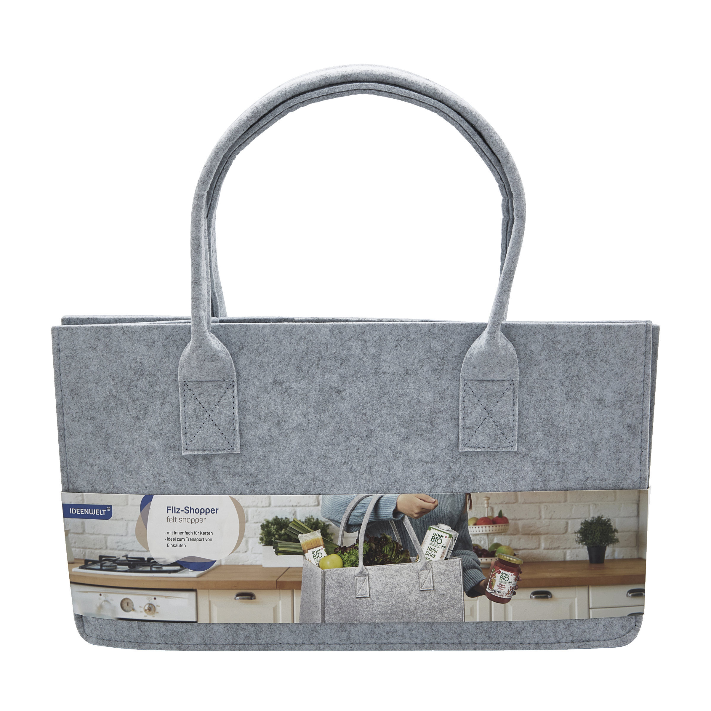 Filcová taška Světle šedá
