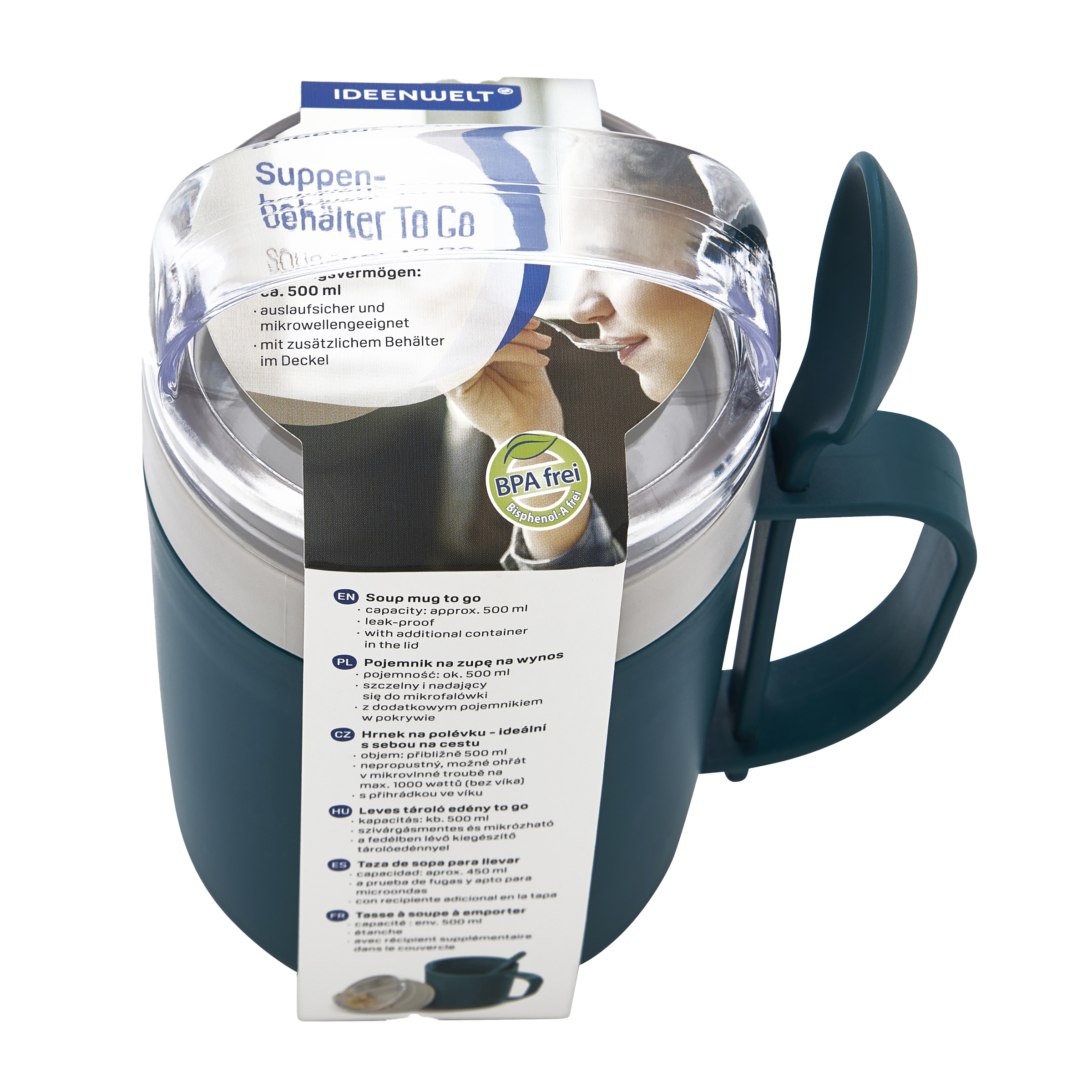 Hrnek na polévku To Go Modrý
