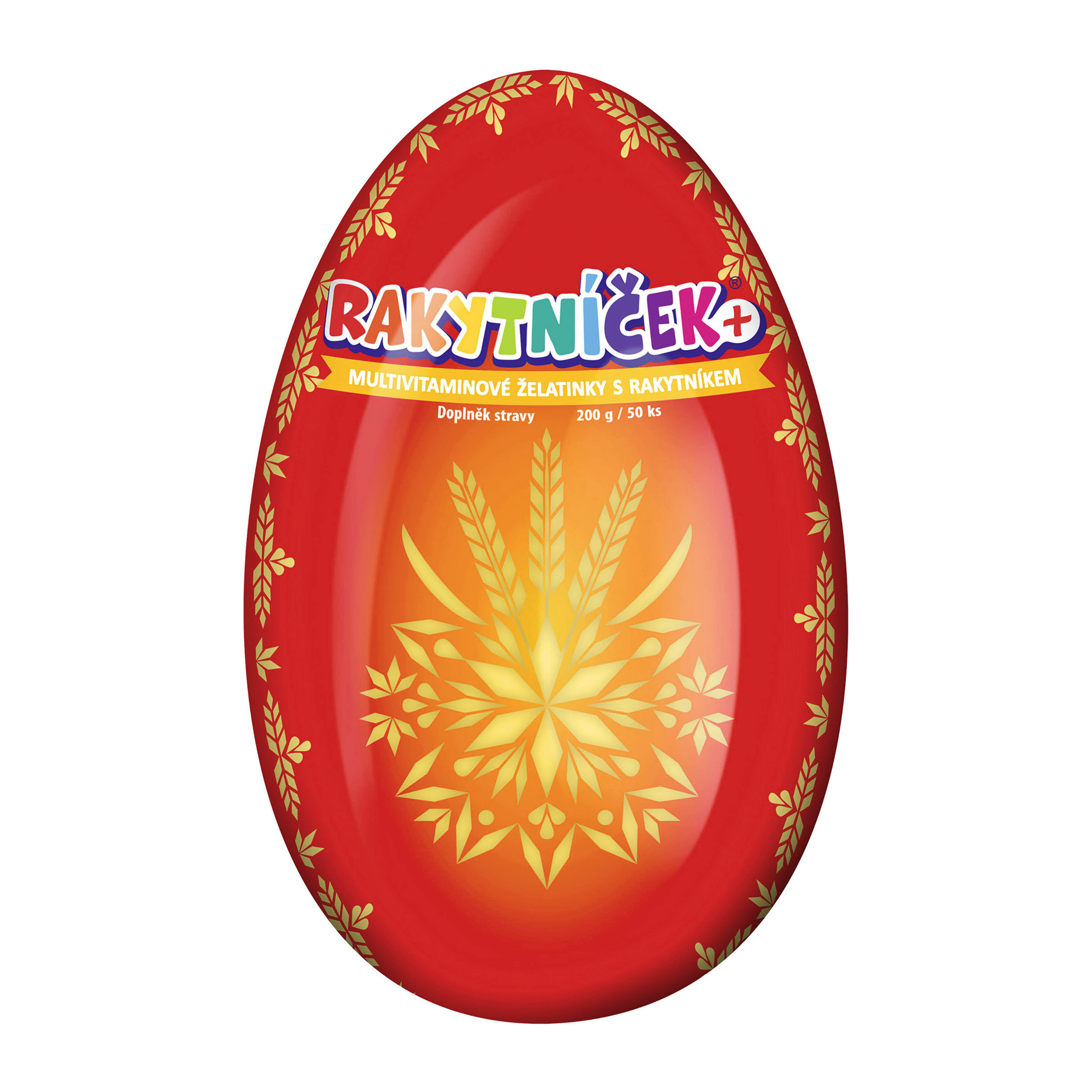 Rakytníček+, multivitaminové želatinky s rakytníkem Červené vejce