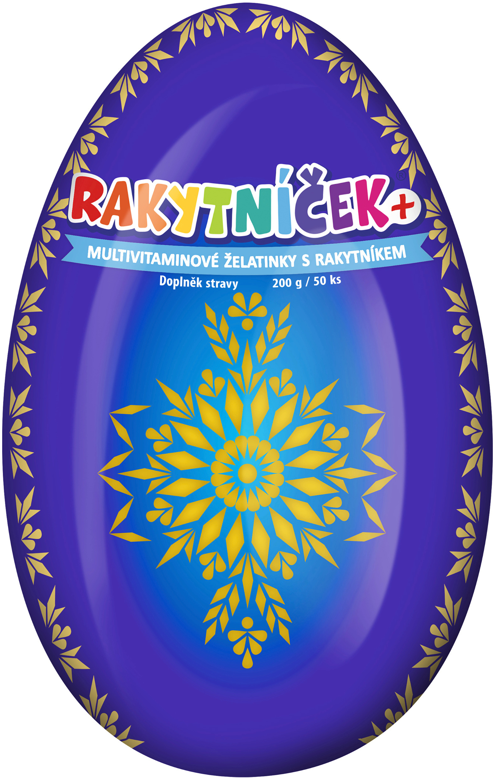 Terezia Rakytníček+, multivitaminové želatinky s rakytníkem Modré vejce 50 ks