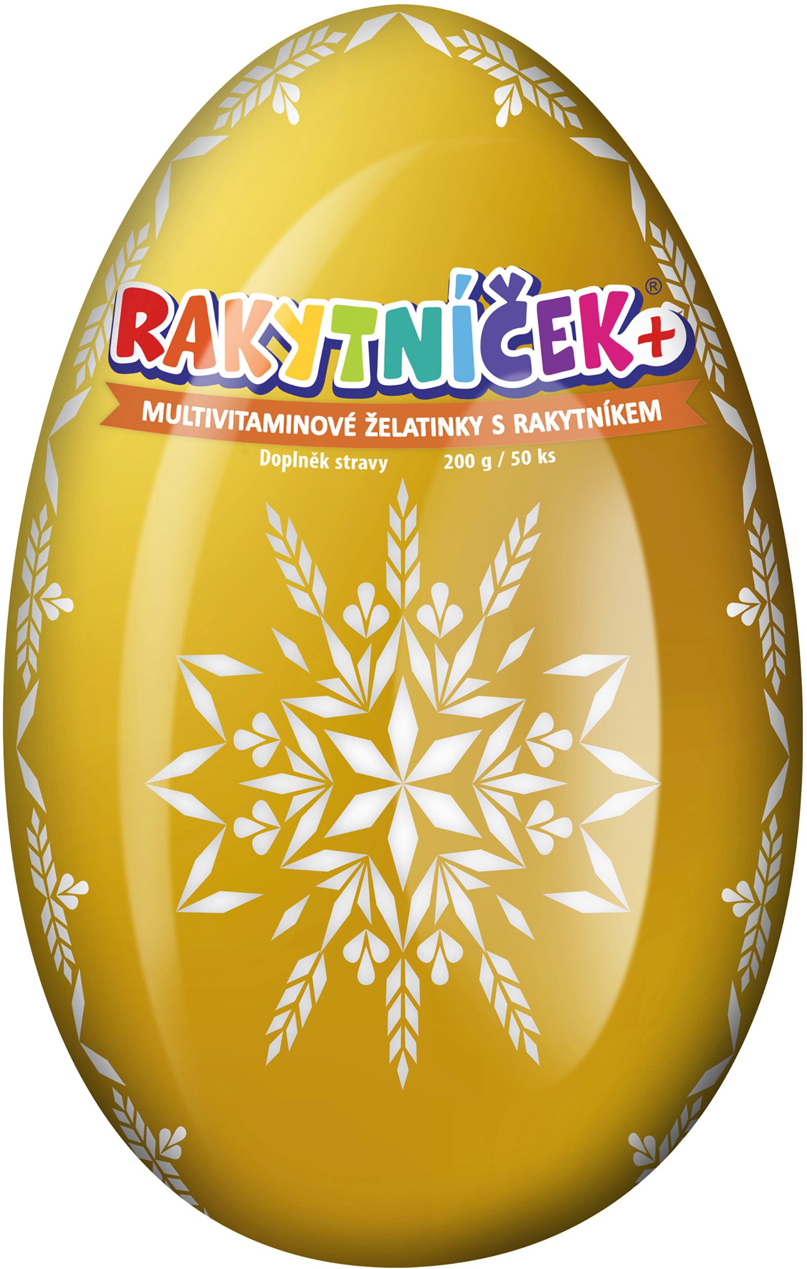 Terezia Rakytníček+, multivitaminové želatinky s rakytníkem Zlaté vejce 50 ks