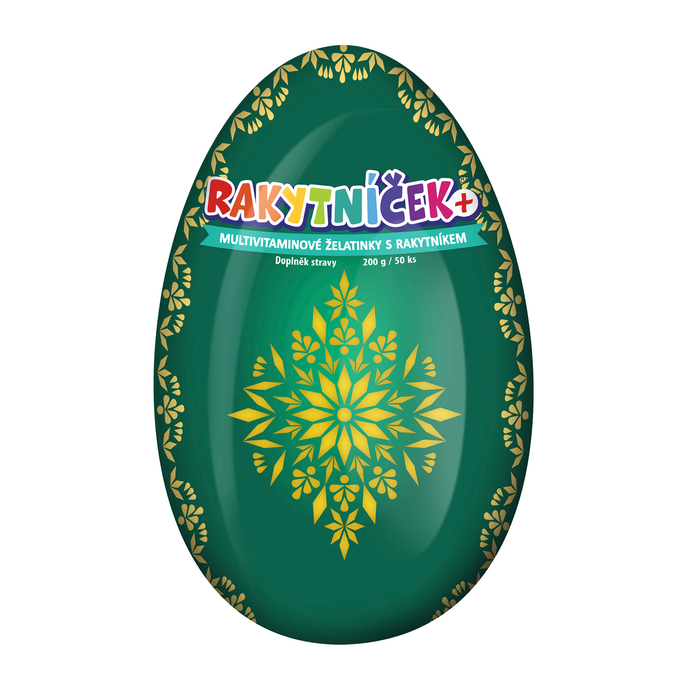 Rakytníček+, multivitaminové želatinky s rakytníkem Zelené vejce