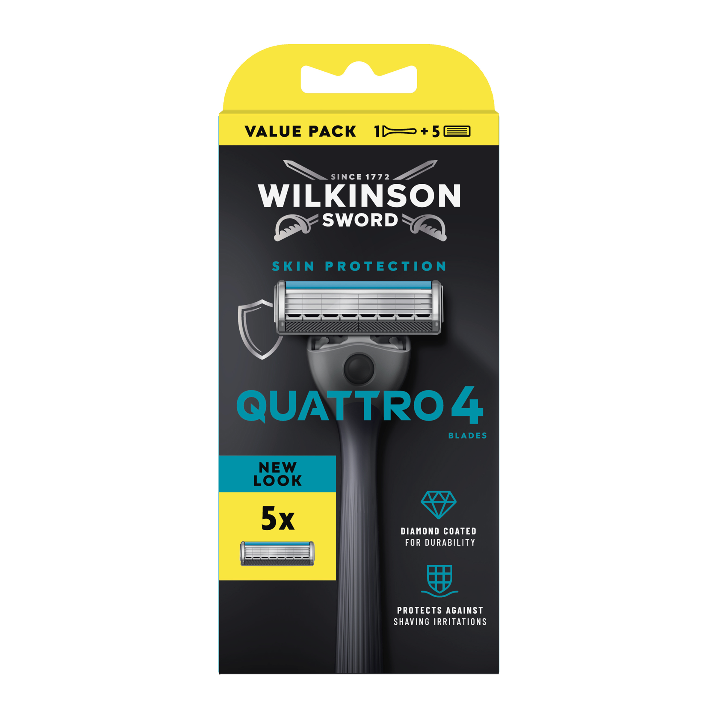 Holicí strojek pro muže Quattro + 5 náhradních hlavic