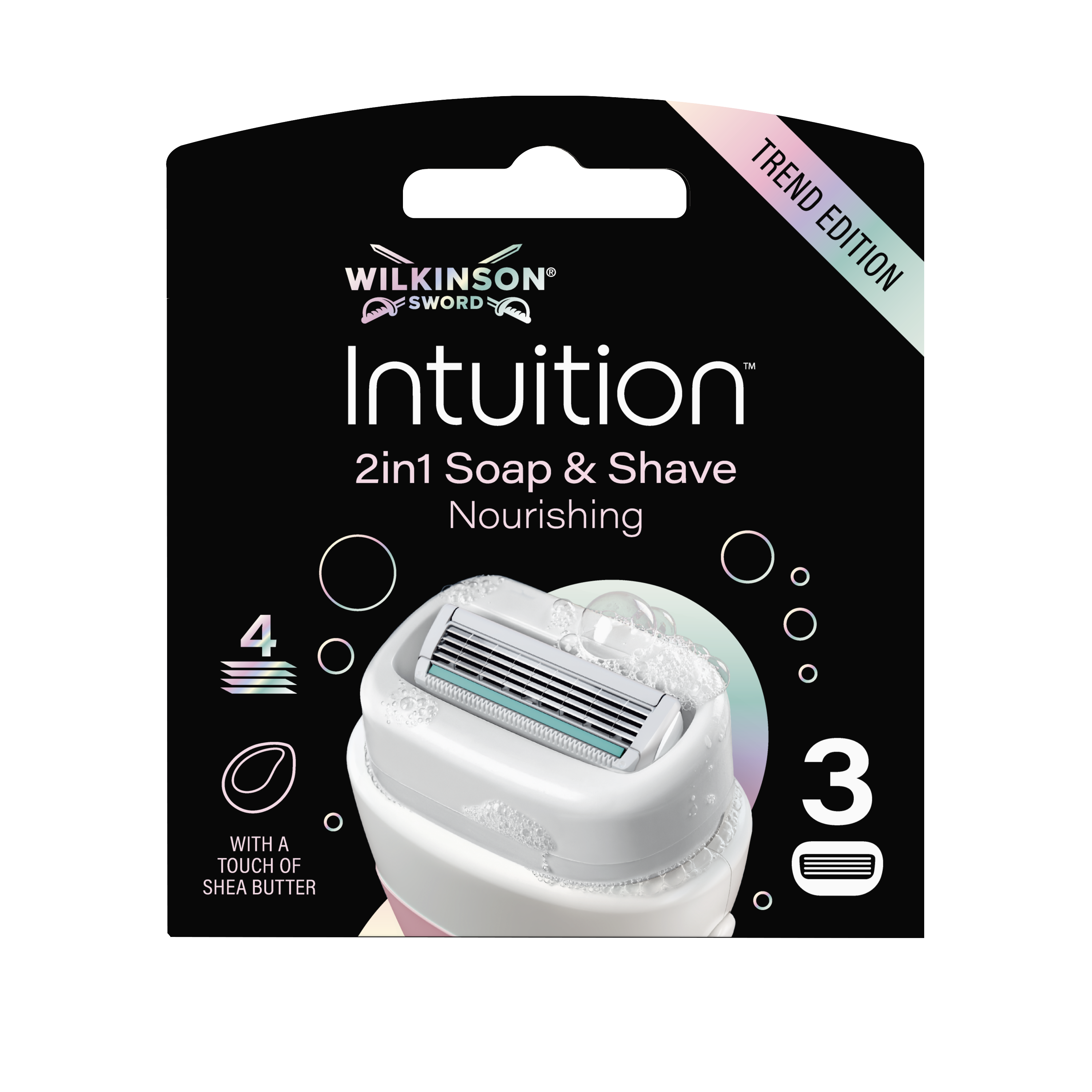 Wilkinson Náhradní holicí hlavice Intuition 2in1 Soap & Shave 3 ks
