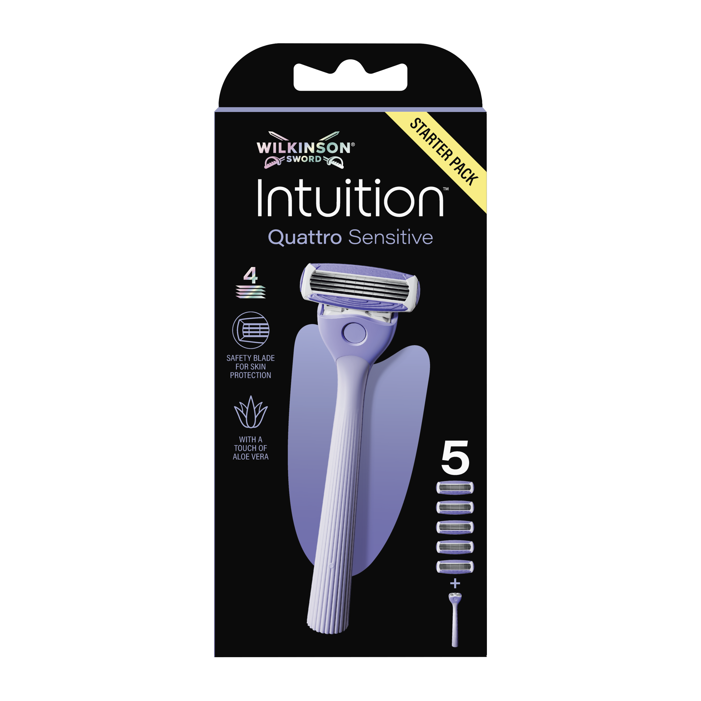 Dámský holicí strojek Intuition Quattro Sensitive + 5 náhradních hlavic