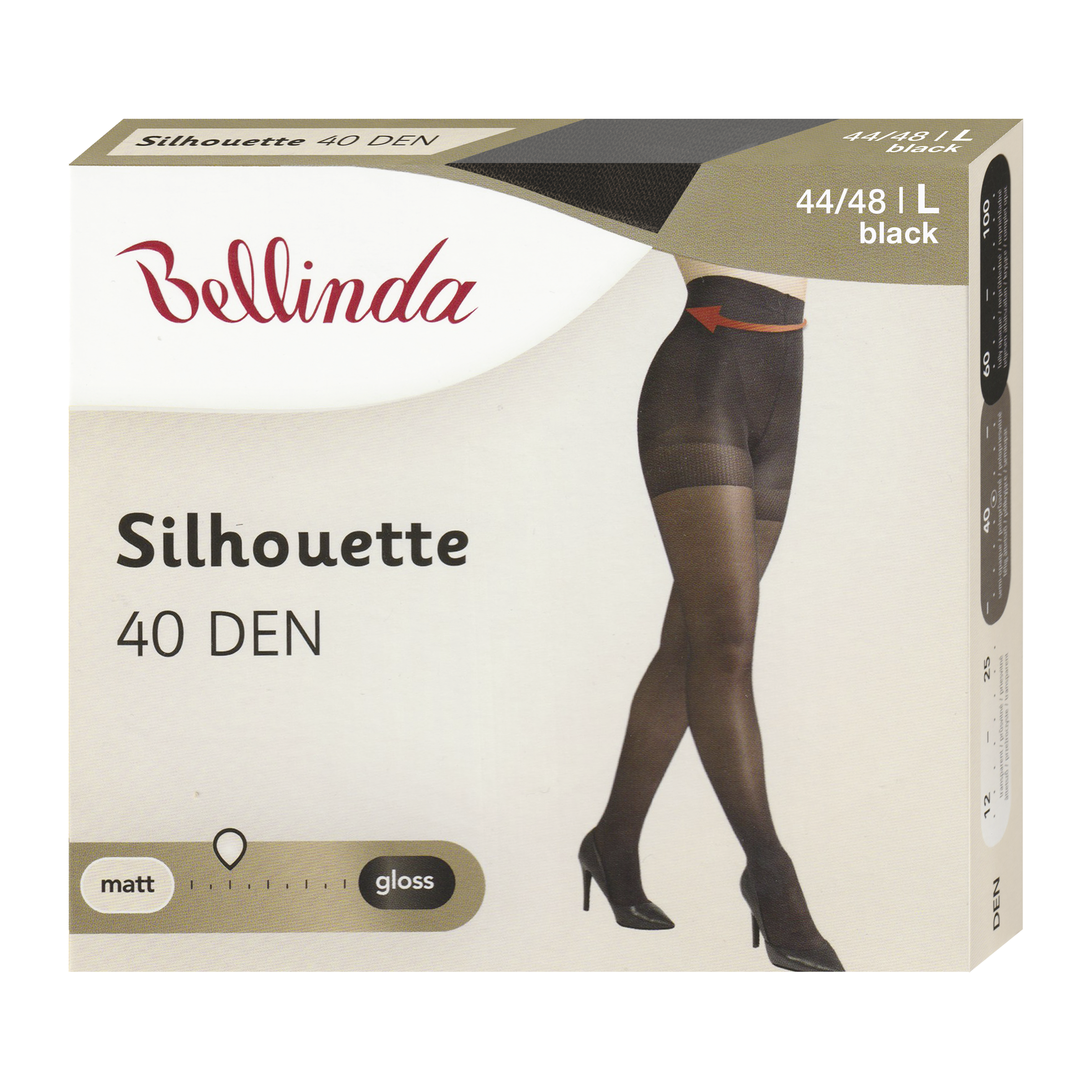 Punčochové kalhoty Silhouette černé 40 DEN vel. L 44/48