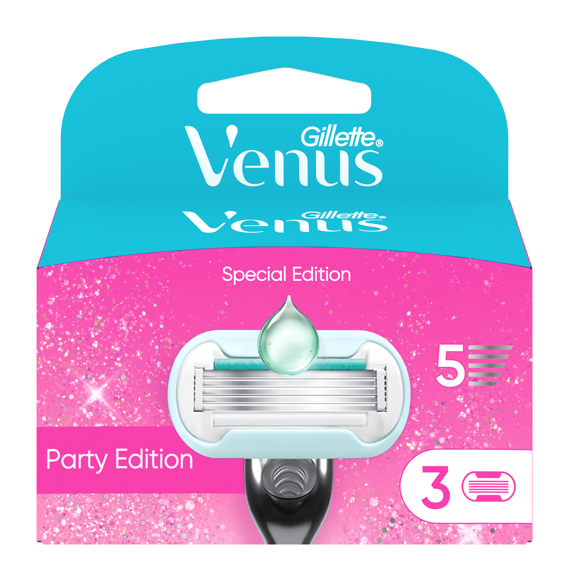 Gillette Náhradní holicí hlavice Venus Party Edition 3 ks