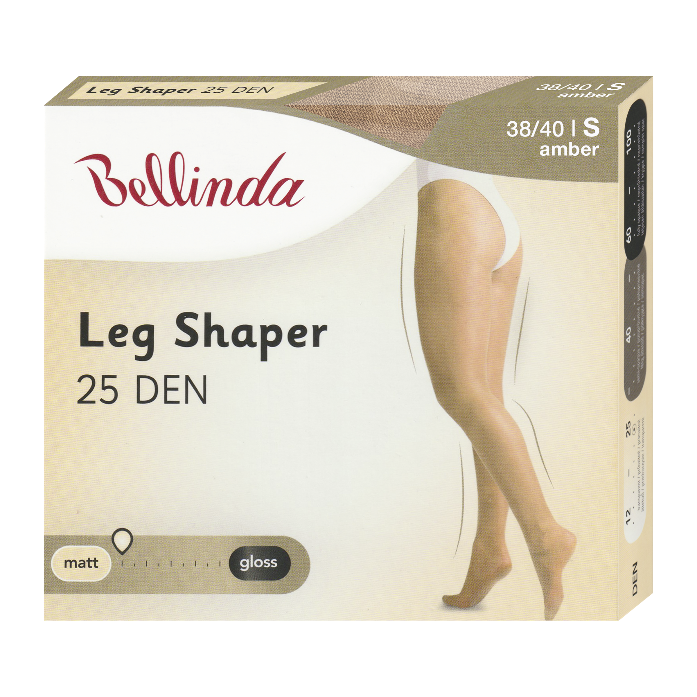 Bellinda Punčochové kalhoty Leg Shaper Amber 25 DEN vel. S 38/40
