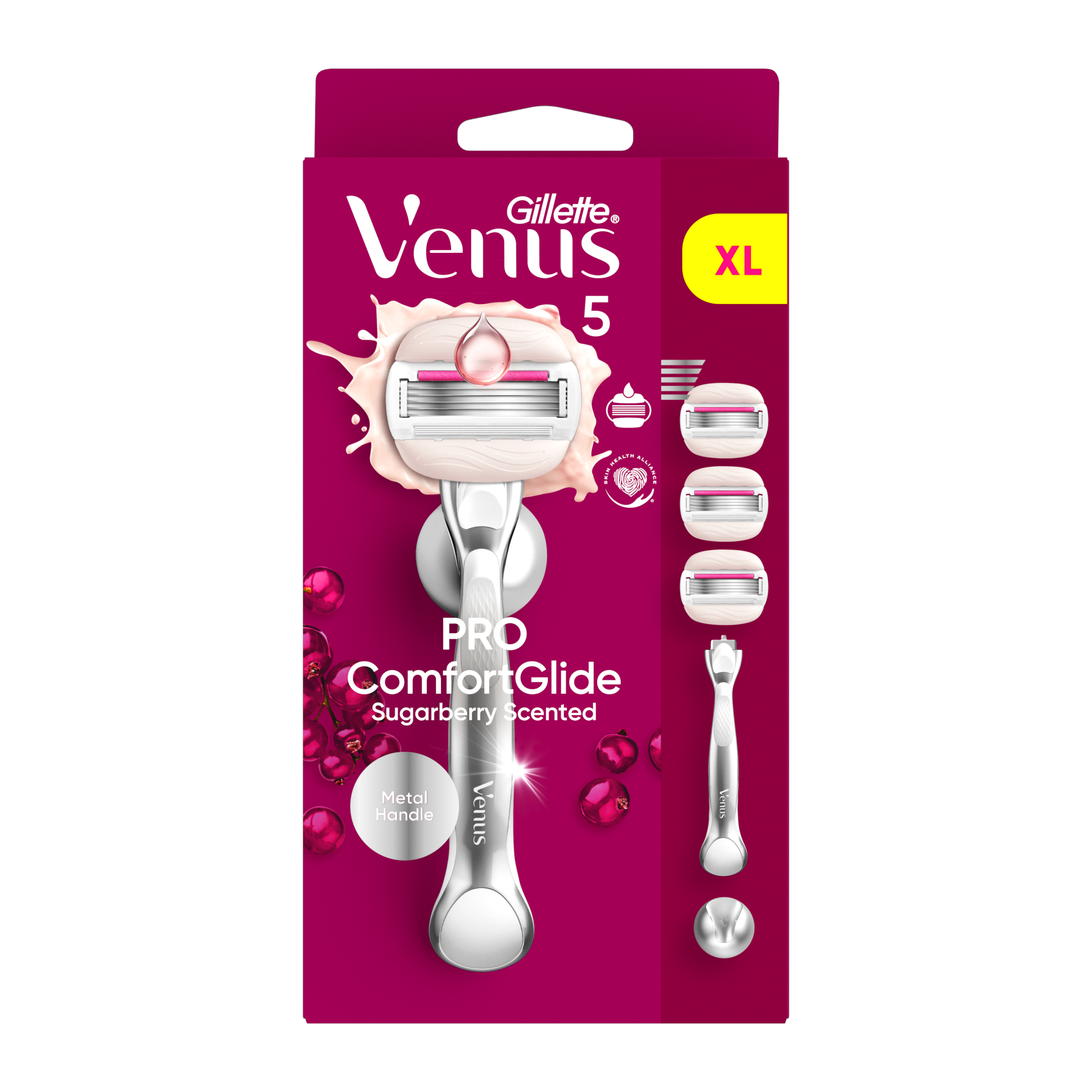 Dámský holicí strojek Venus Pro ComfortGlide Sugarberry + 3 náhradní hlavice