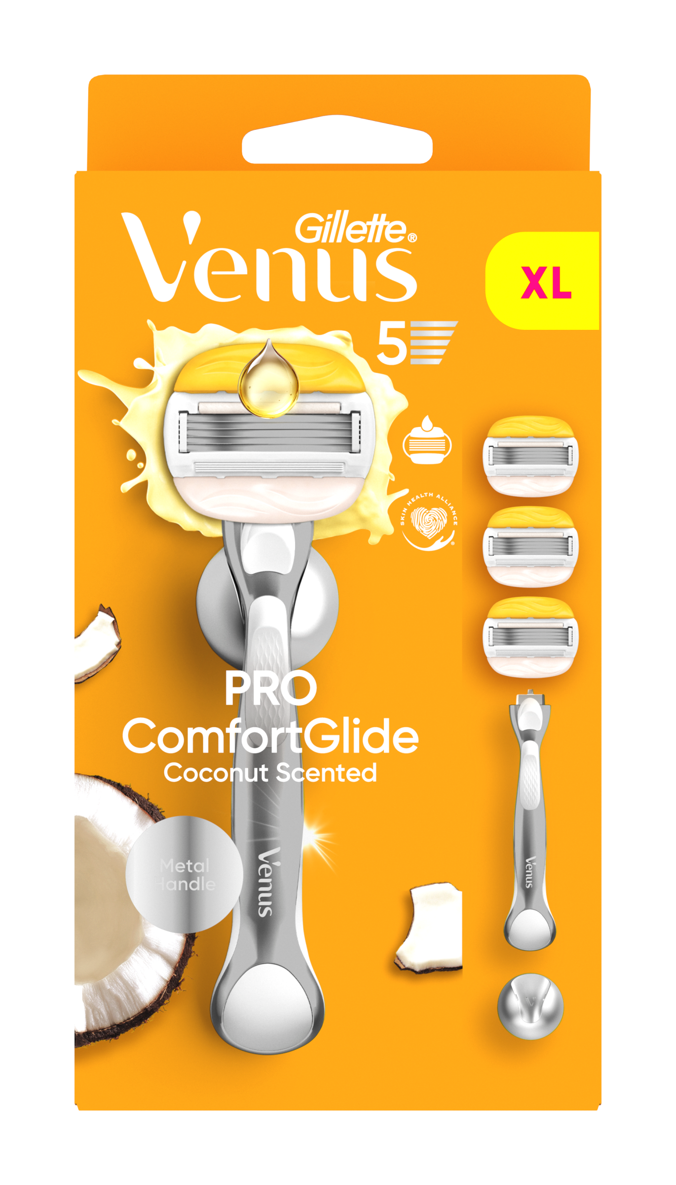 Gillette Dámský holicí strojek Venus Pro ComfortGlide Kokos + 3 náhradní hlavice