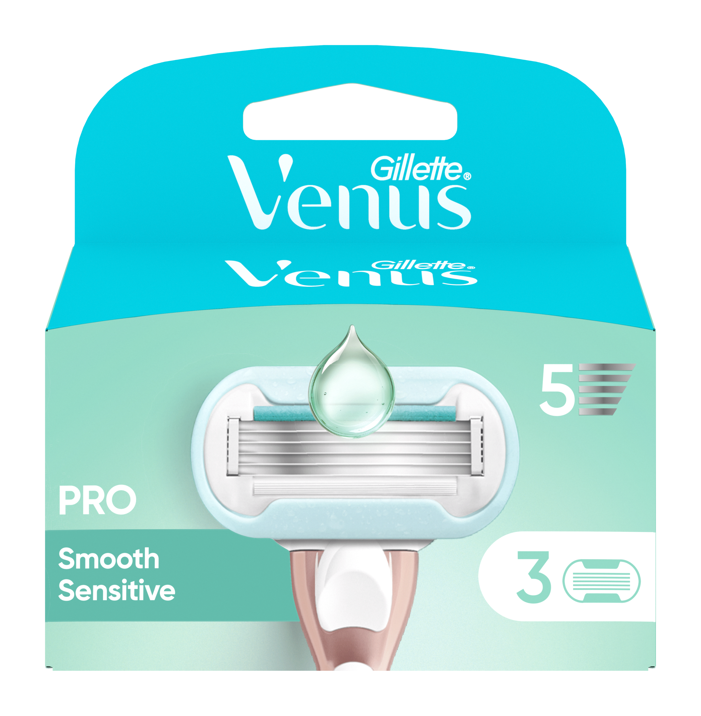 Gillette Náhradní holicí hlavice Venus Pro Smooth Sensitive 3 ks