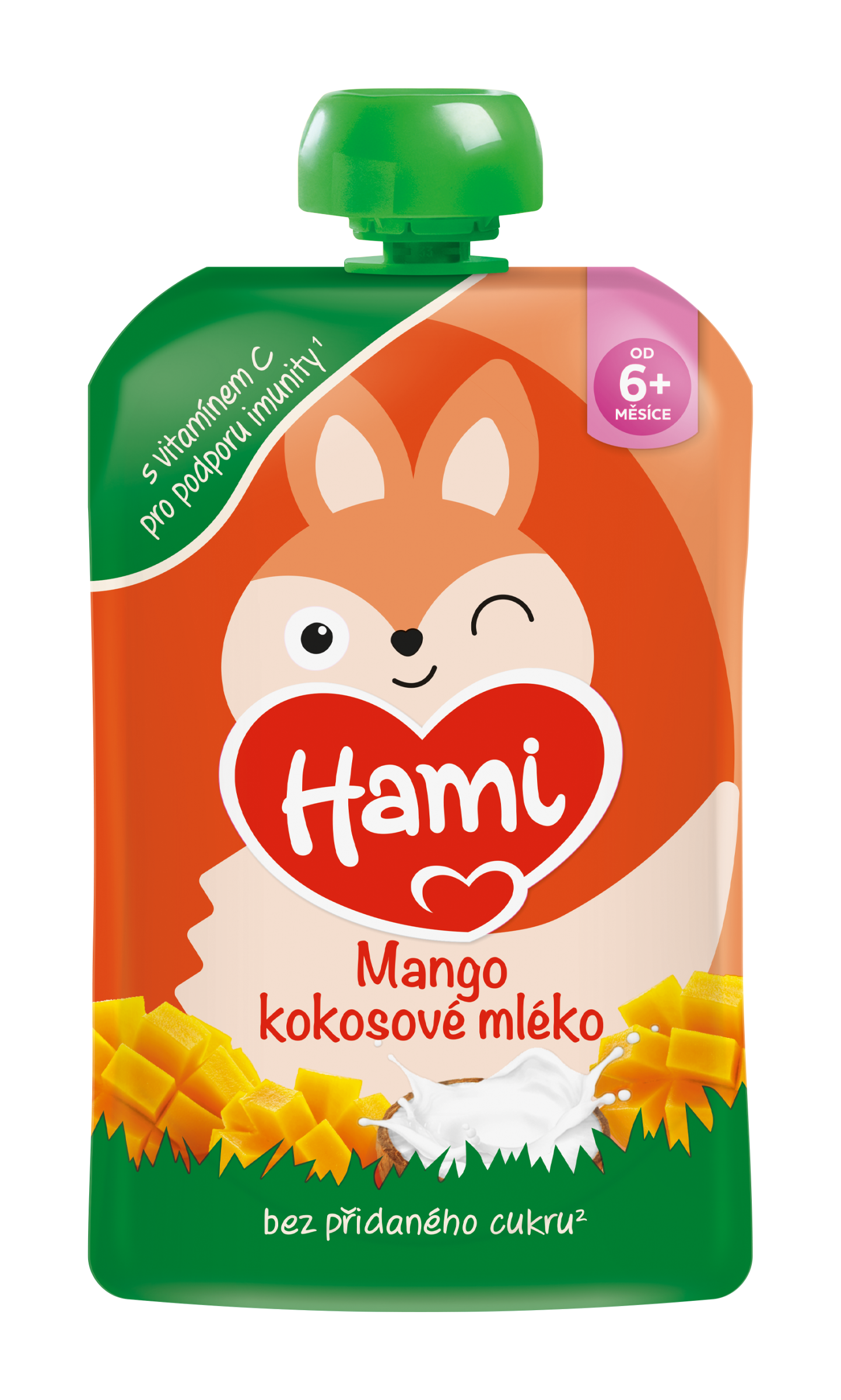 Hami Ovocný příkrm s vitamínem C Mango a kokosové mléko