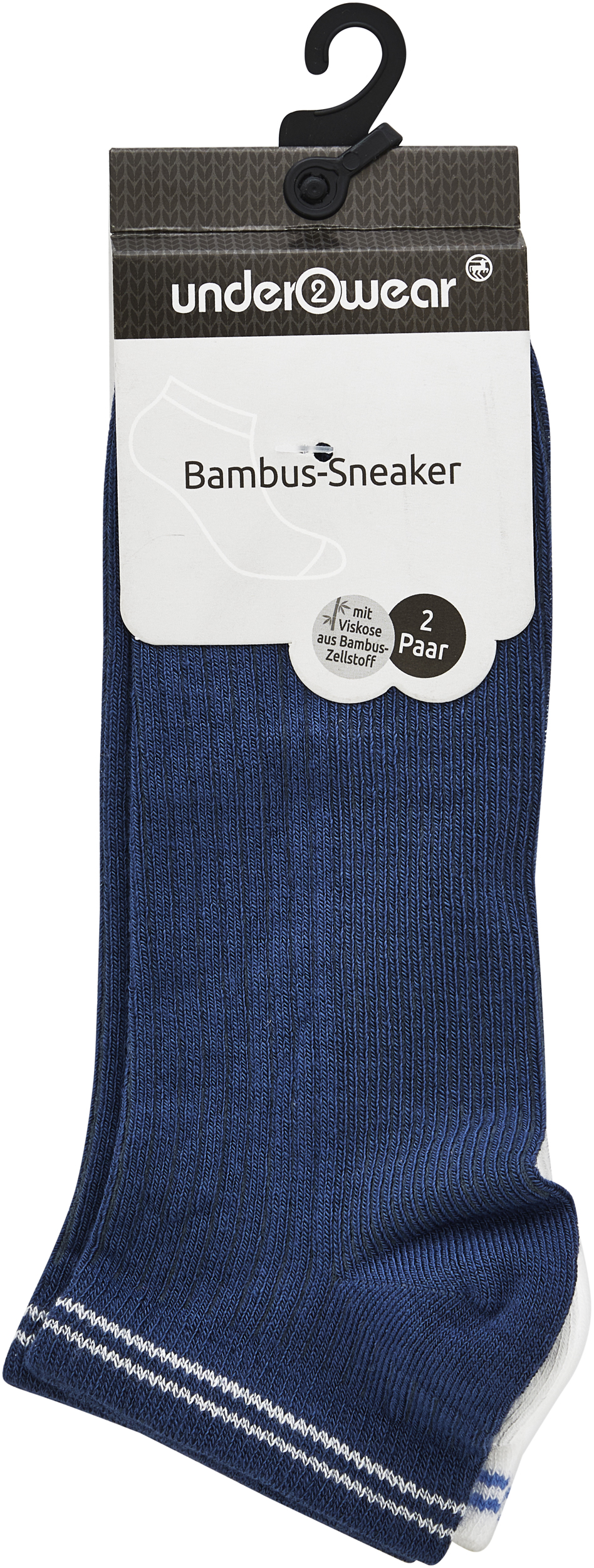 Ponožky s pruhem Sneaker Bambus 2pack vel. 35/38