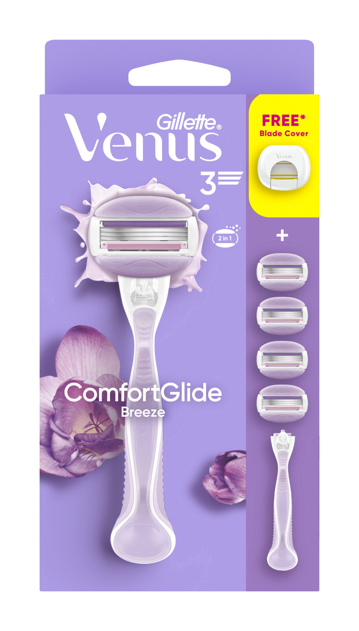 Dámský holicí strojek Venus ComfortGlide Breeze + 4 náhradní hlavice