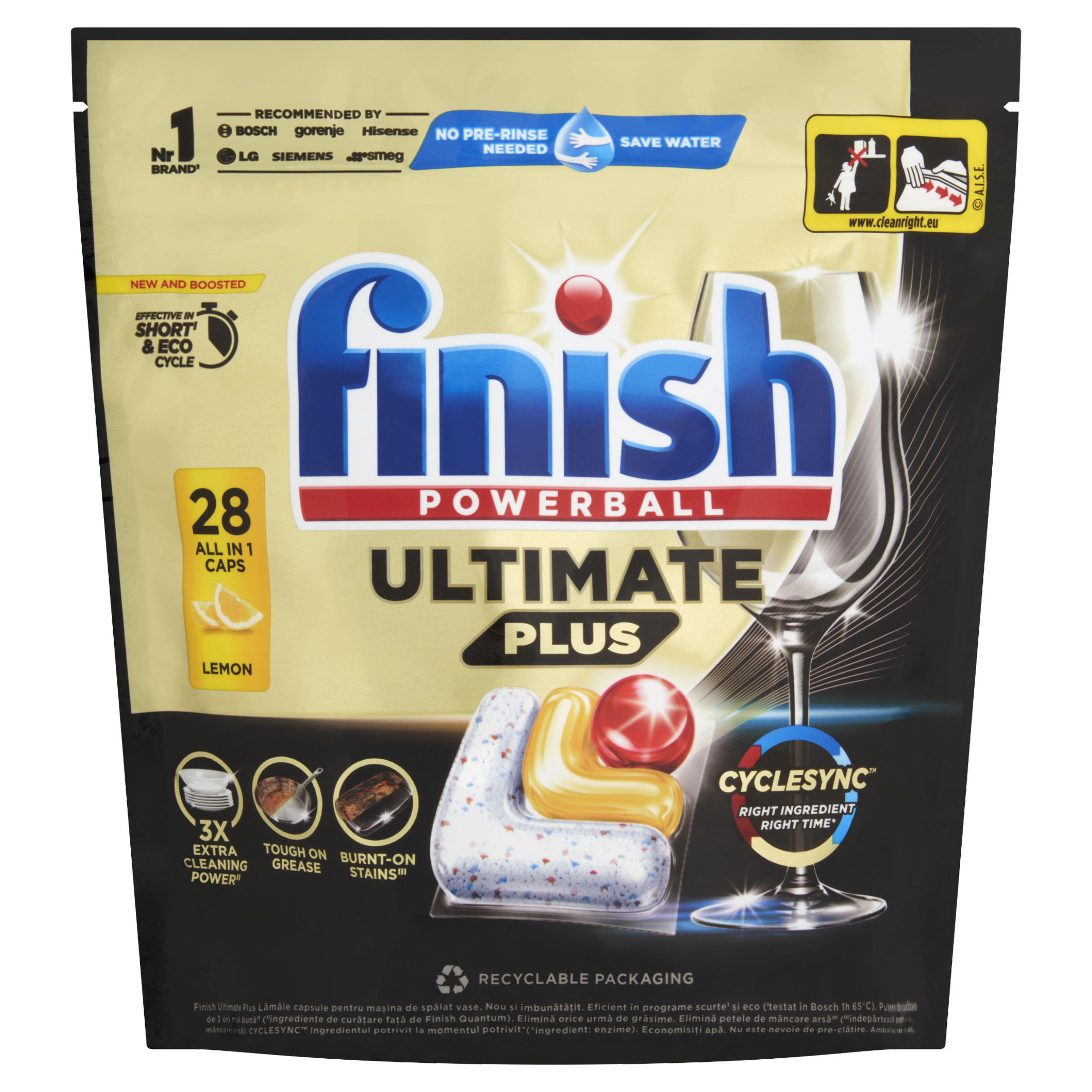 Finish Tablety do myčky Ultimate Plus All in 1 Lemon 28 ks 28 ks