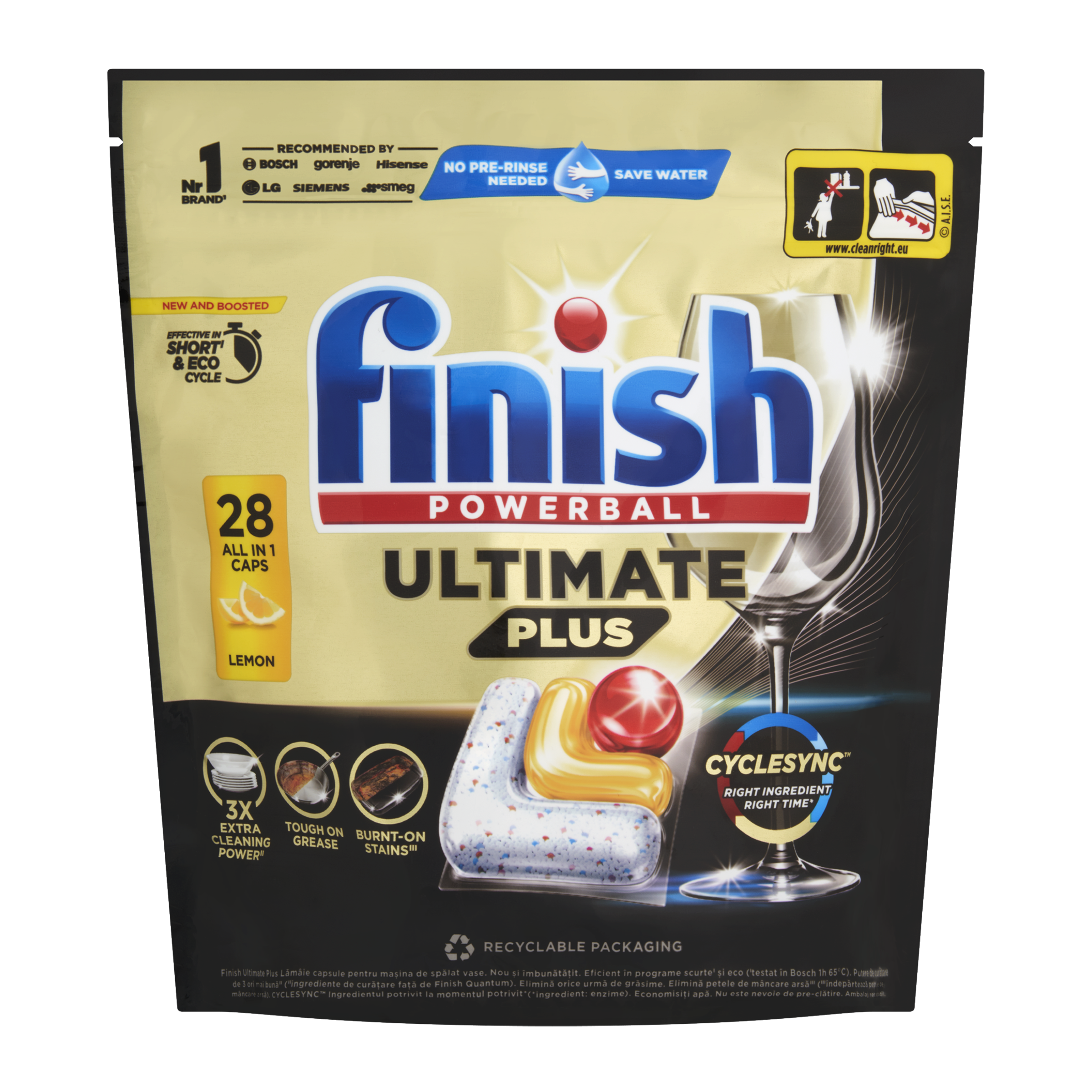 Tablety do myčky Ultimate Plus All in 1 Lemon 28 ks