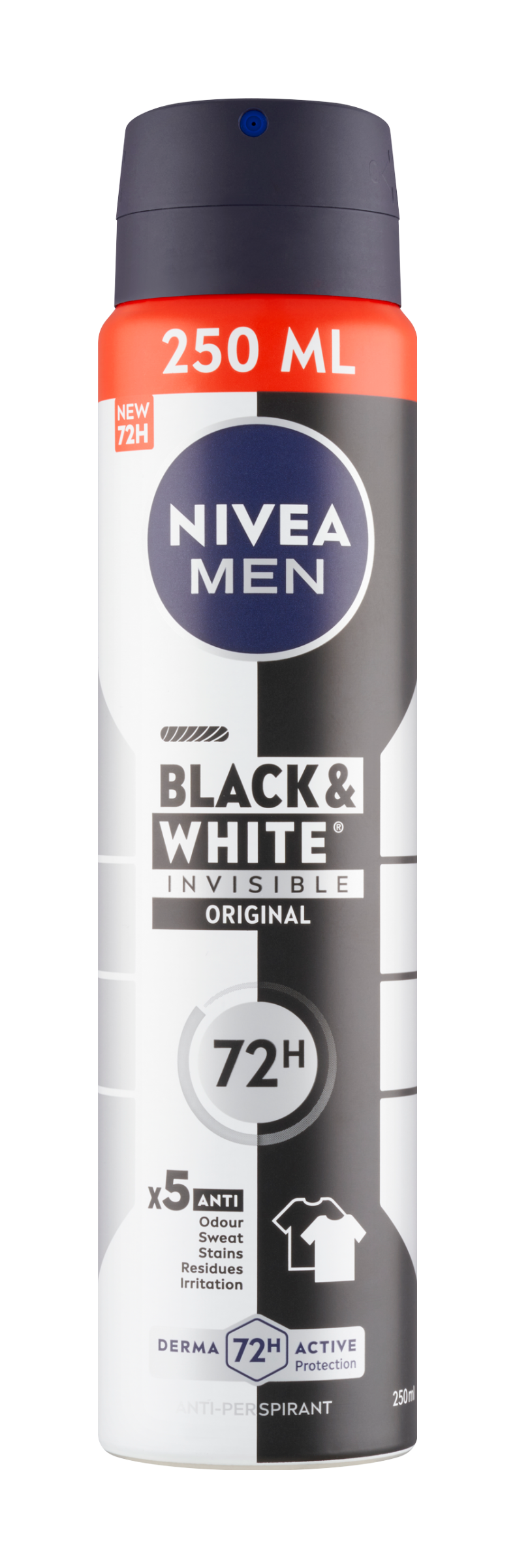 NIVEA Men Antiperspirant sprej pro muže Black & White Invisible Original 250 ml