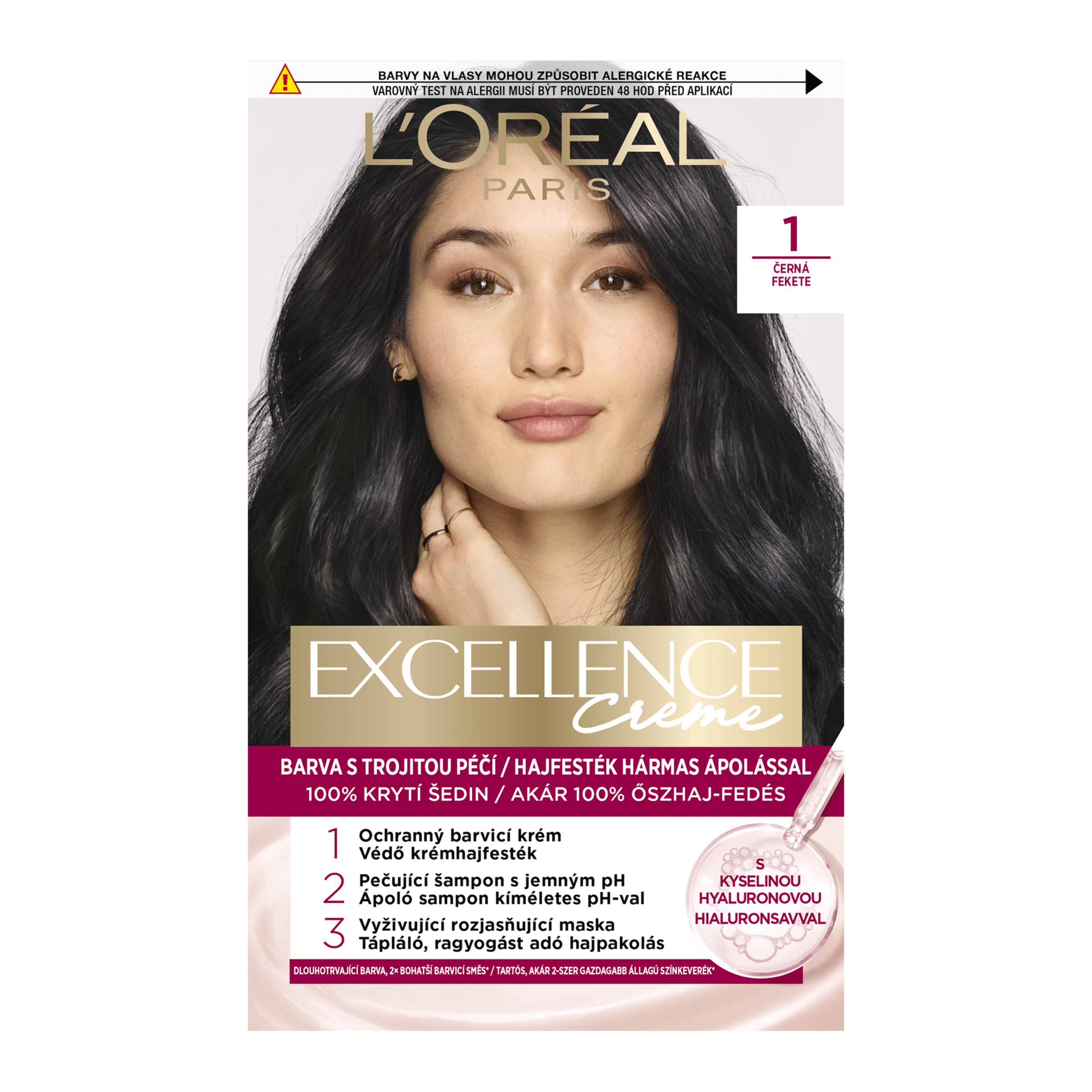 Barva na vlasy Excellence Creme 1 Černá