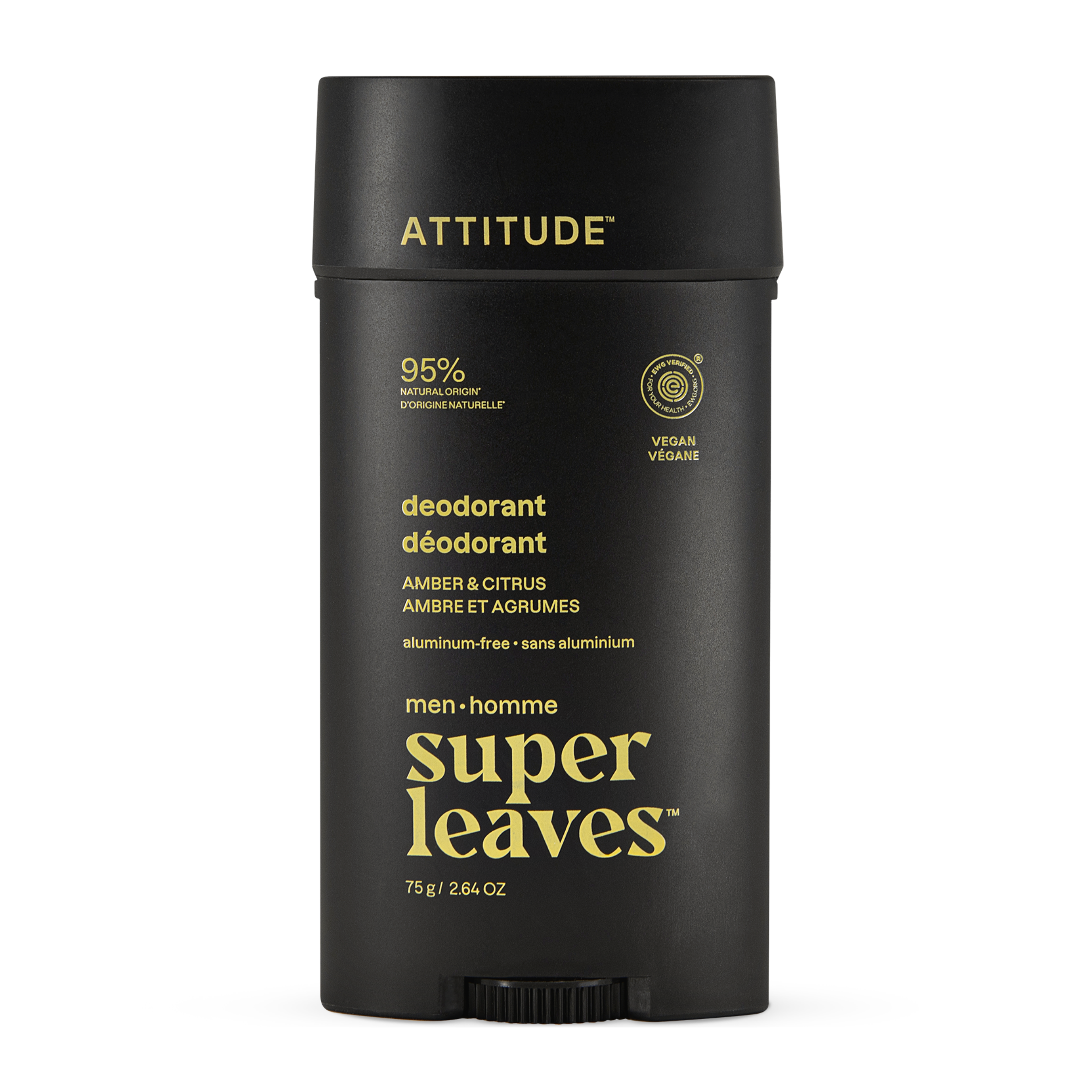 Deodorant tuhý pro muže Amber & citrus