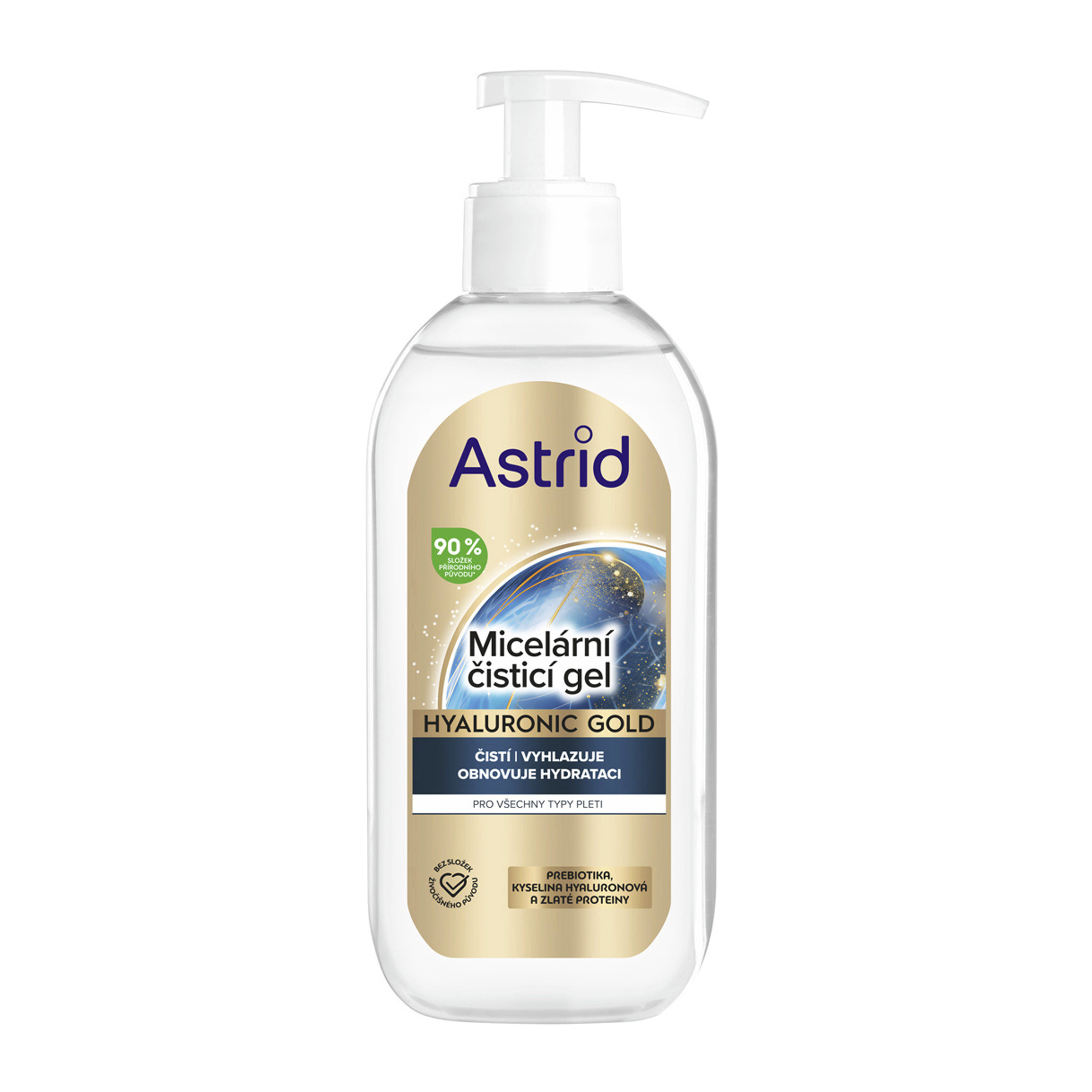 Astrid Čisticí micelární gel se zlatými proteiny Hyaluronic Gold 200 ml