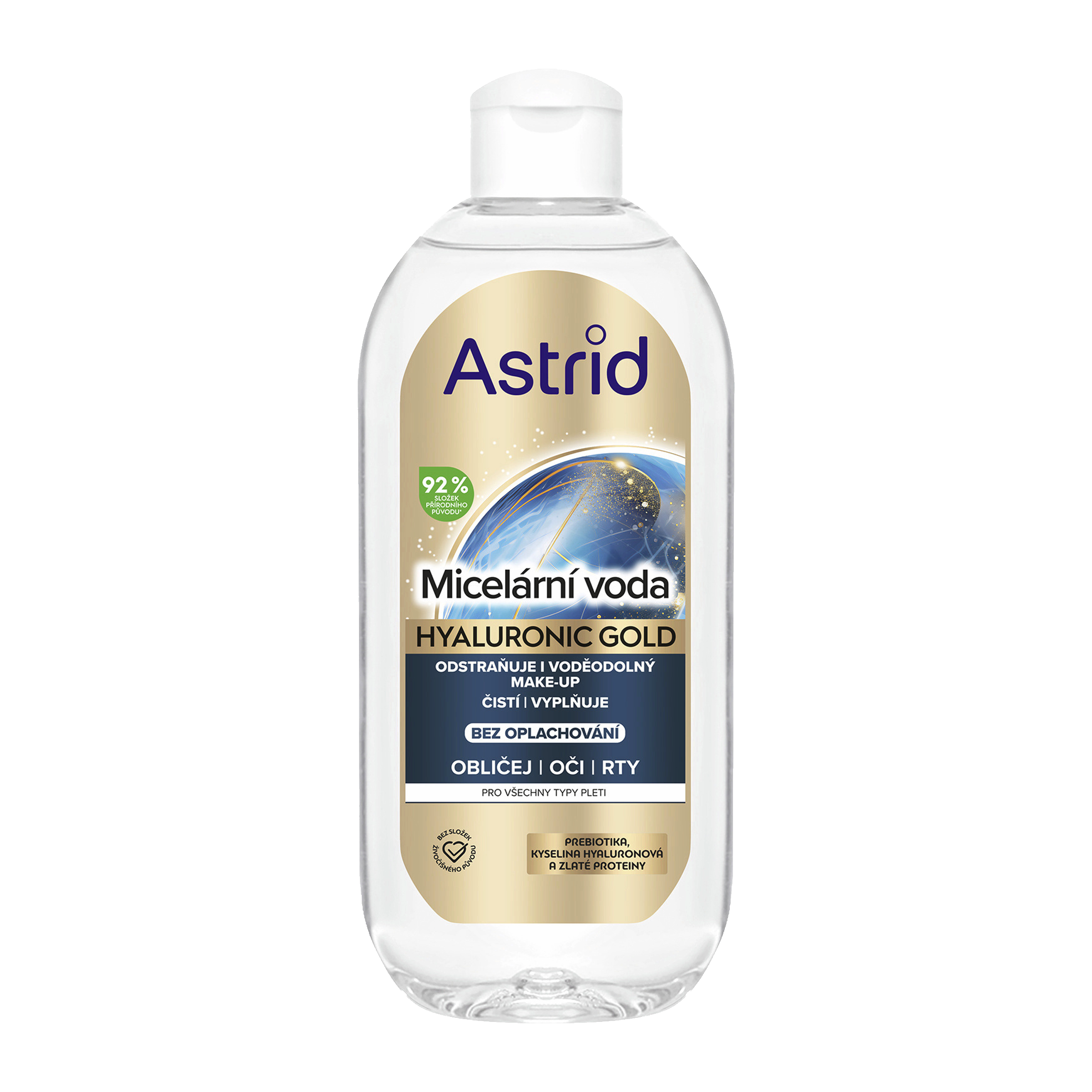 Astrid Micelární voda se zlatými proteiny Hyaluronic Gold 400 ml