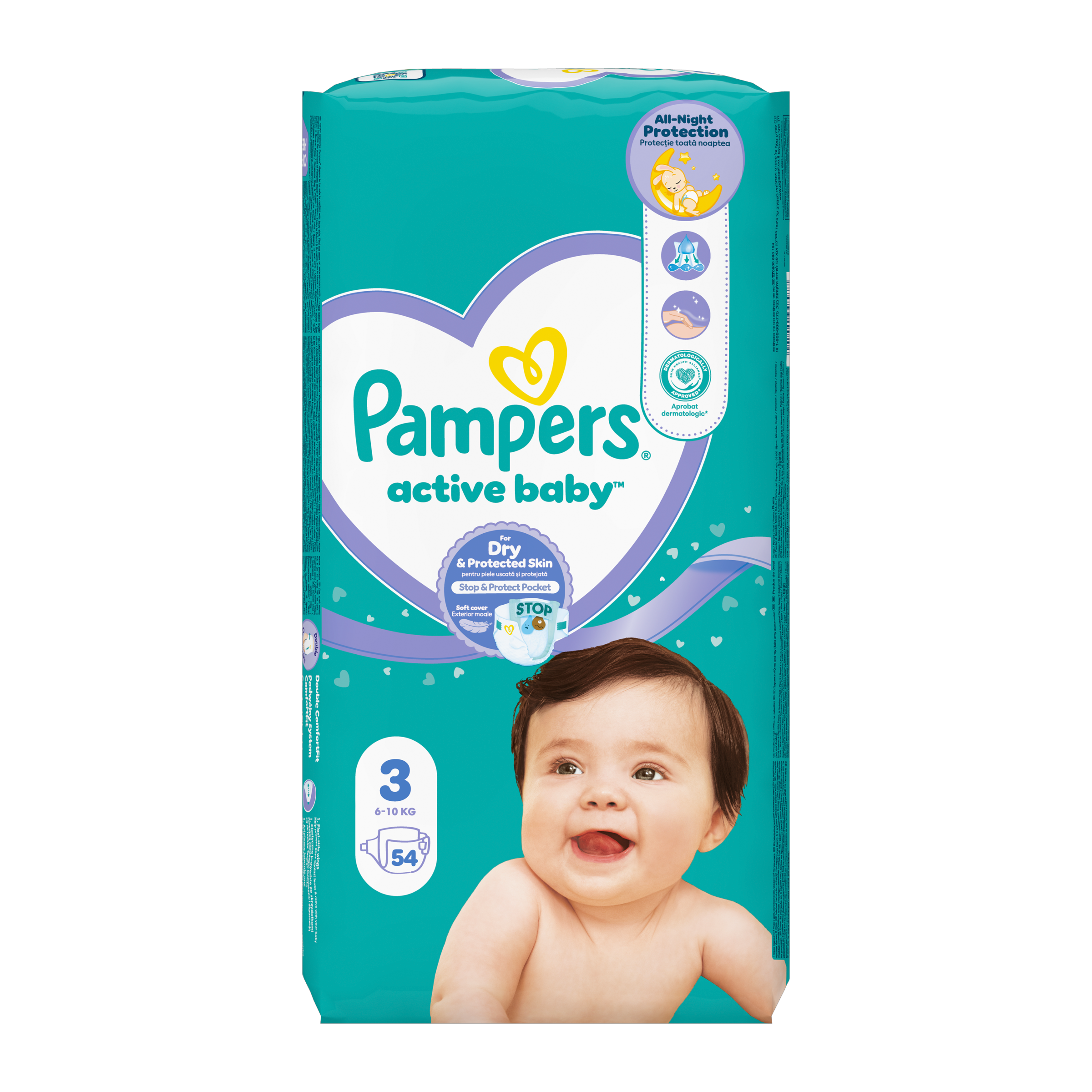 Pleny Active Baby, 6–10 kg, vel. 3 54 ks