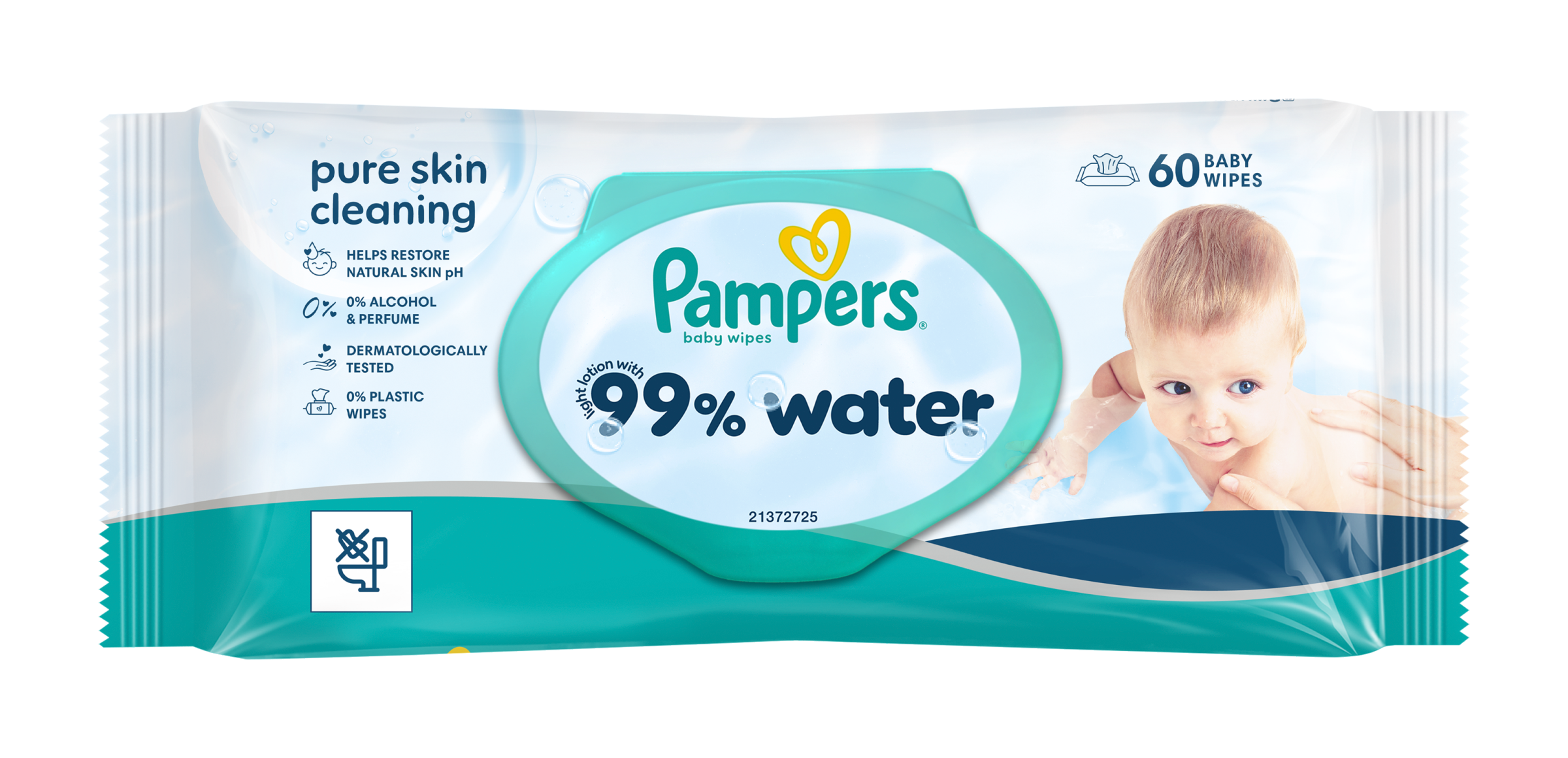 Pampers Dětské čisticí ubrousky 60 ks